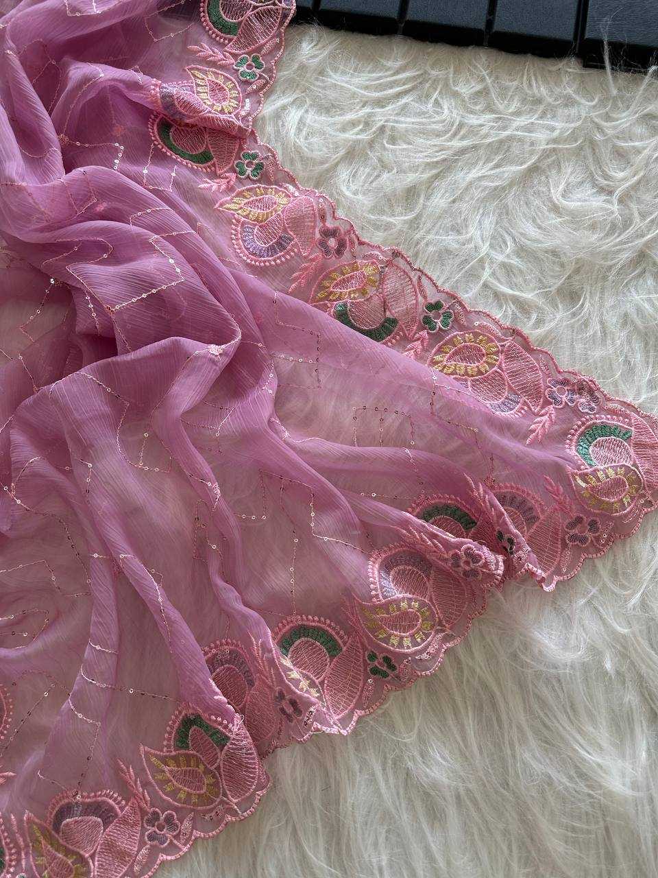Chiffon Sequin Saree