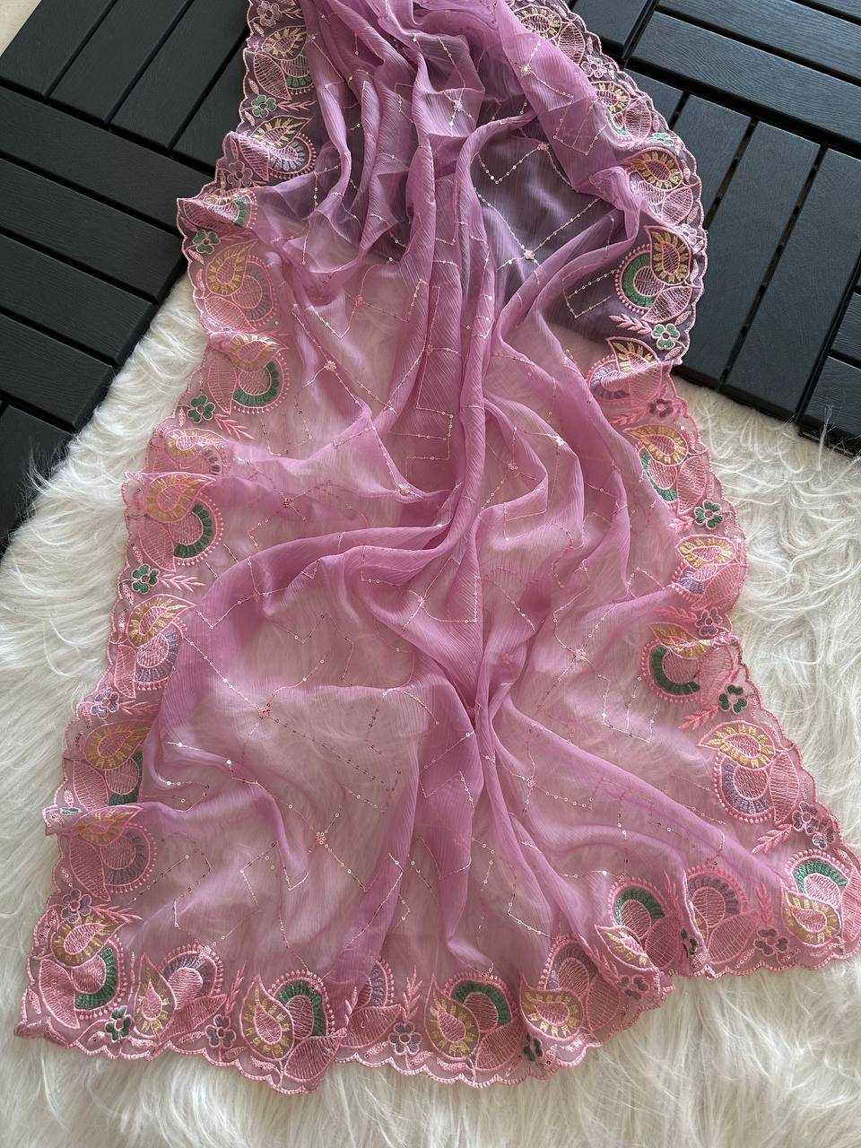 Chiffon Sequin Saree