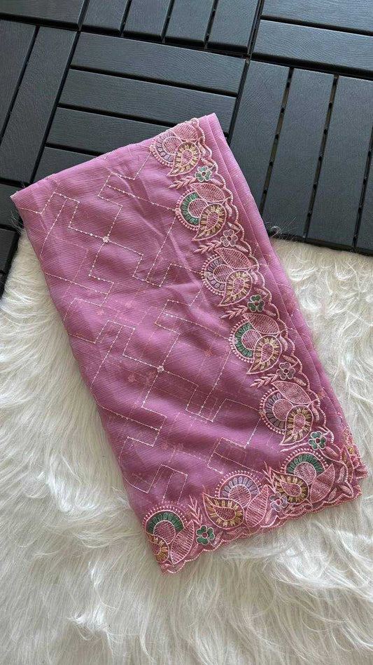 Chiffon Sequin Saree