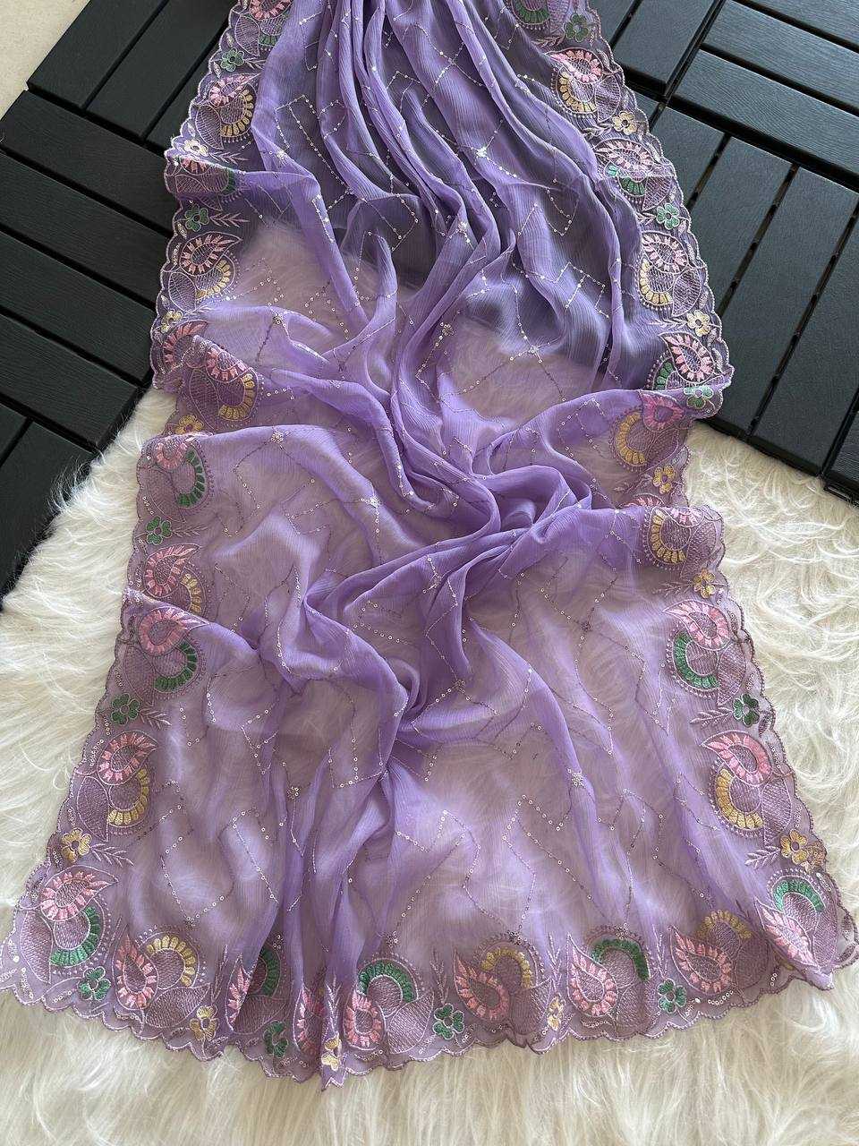 Chiffon Sequin Saree