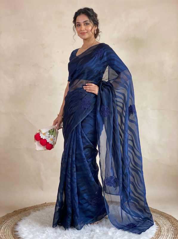 Space Silk Designer Saree in Red