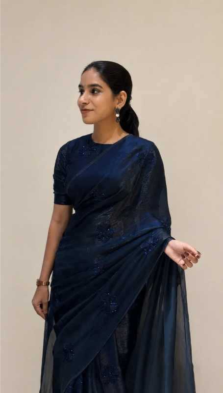 Space Silk Designer Saree in Red