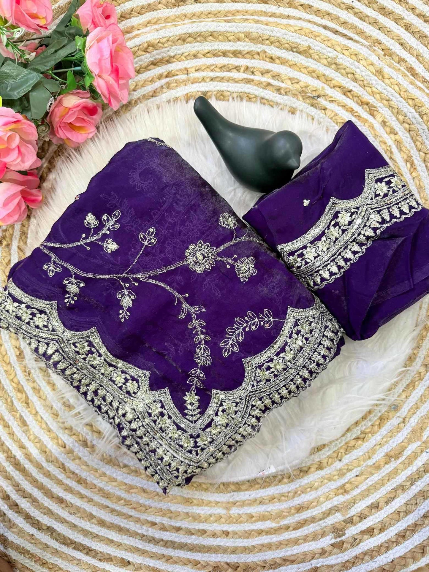 Space Silk Designer Saree