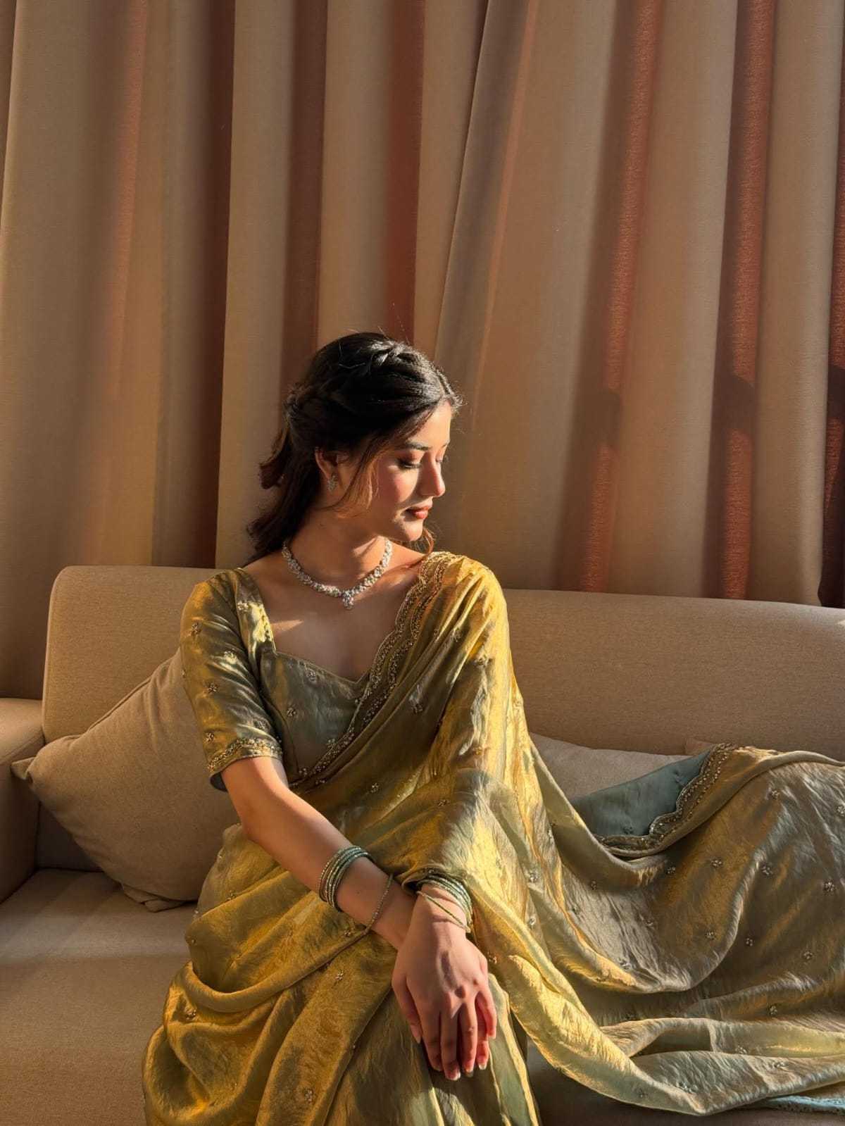 Satin Silk Party Wear Saree