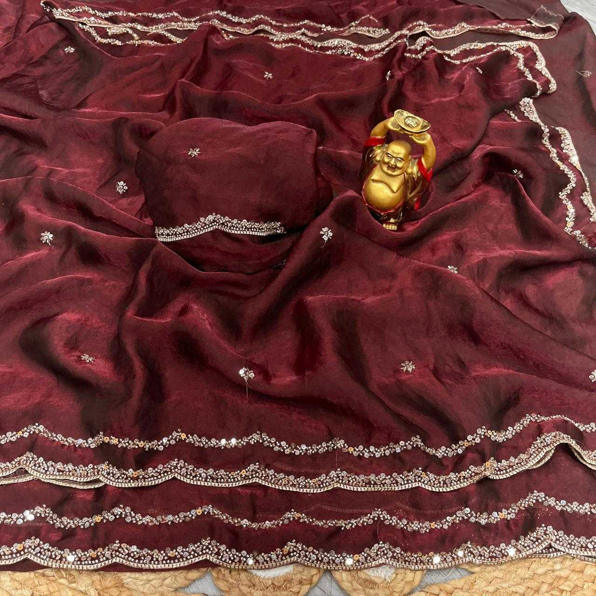 Satin Silk Party Wear Saree