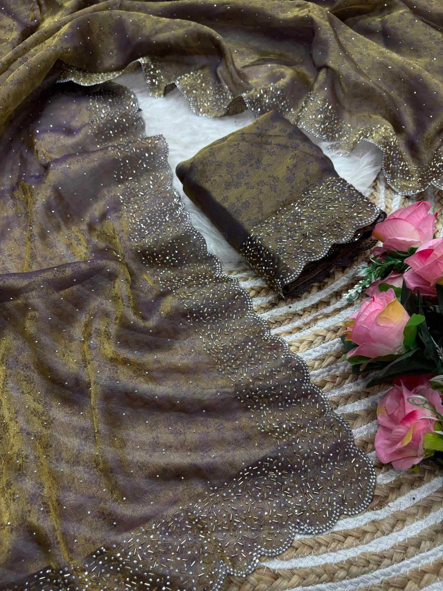 Satin Designer Saree