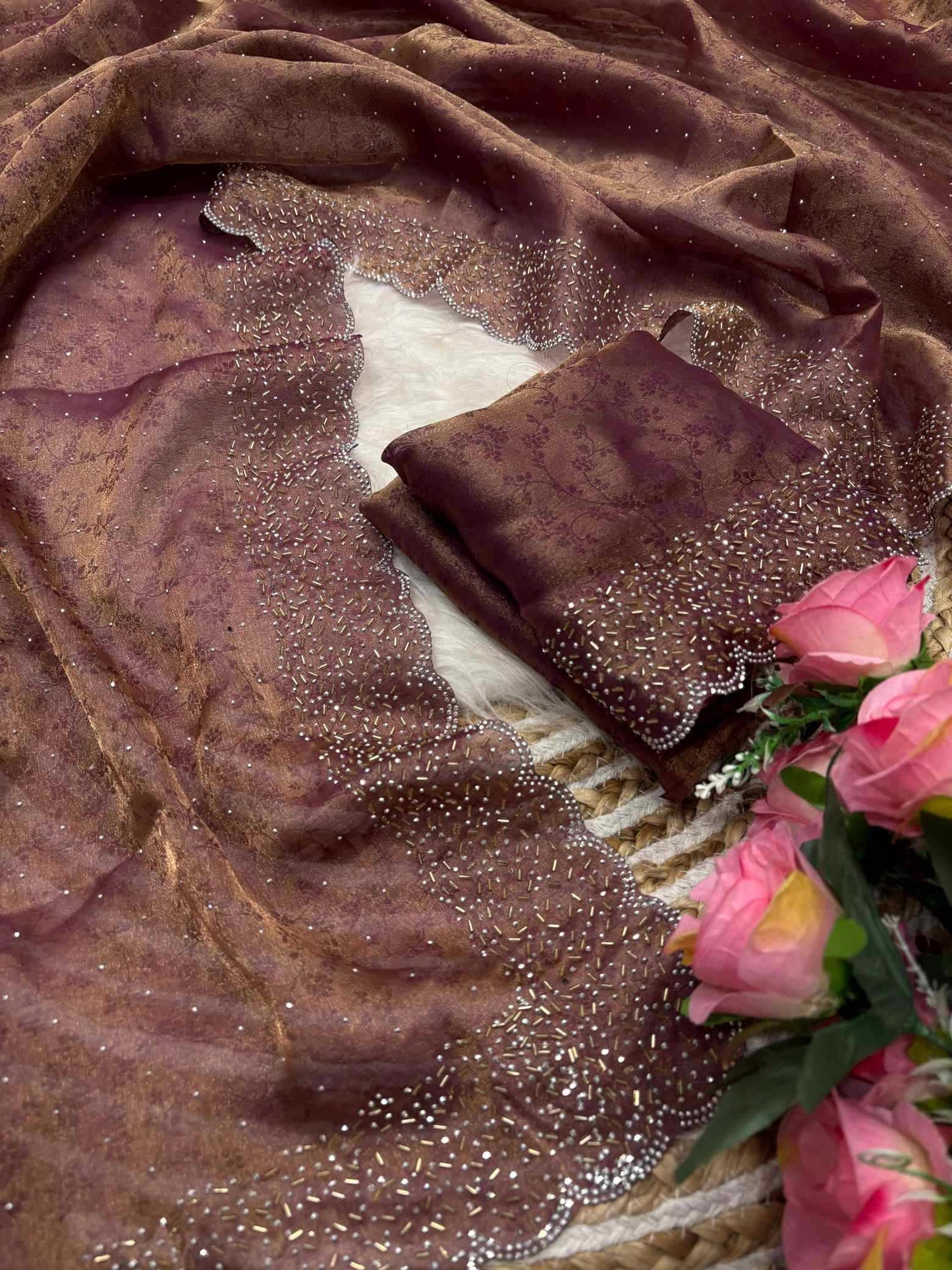 Satin Designer Saree