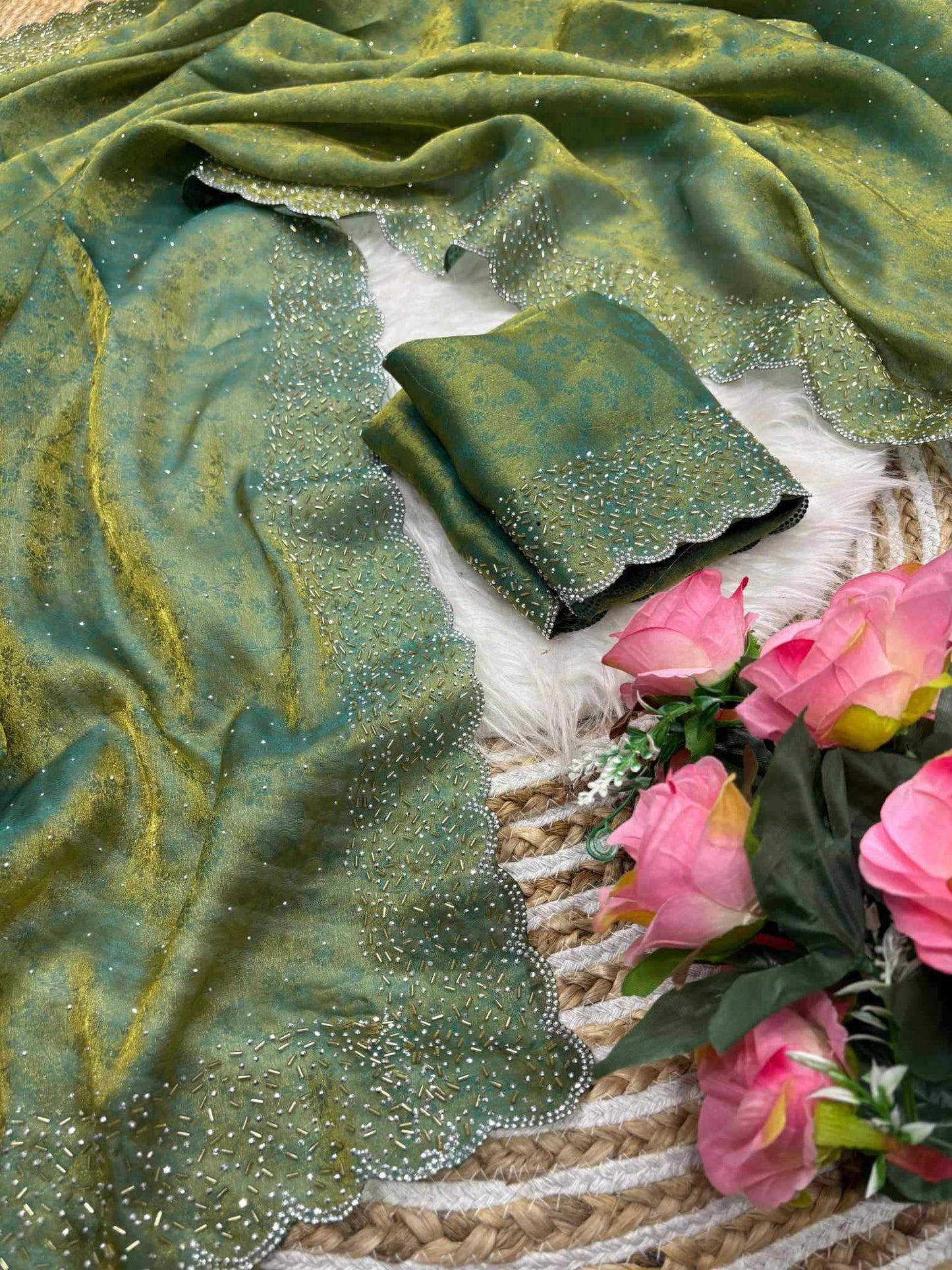 Satin Designer Saree