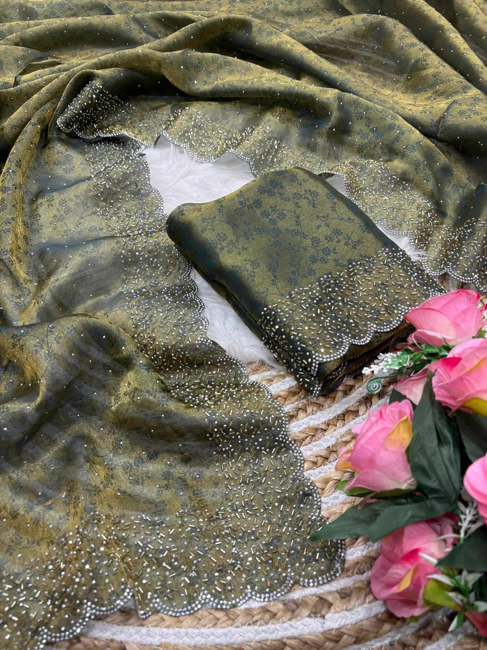 Satin Designer Saree