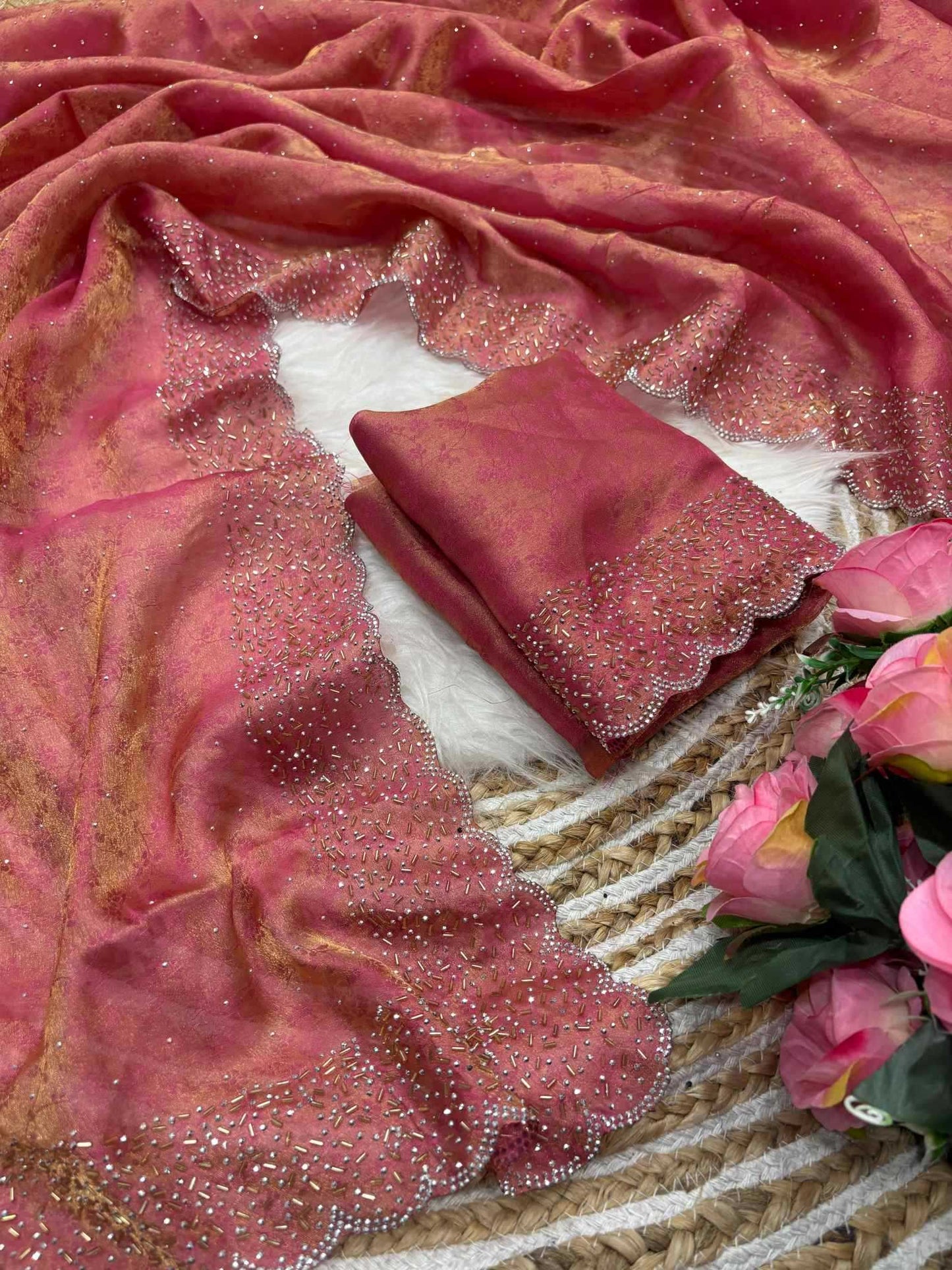 Satin Designer Saree
