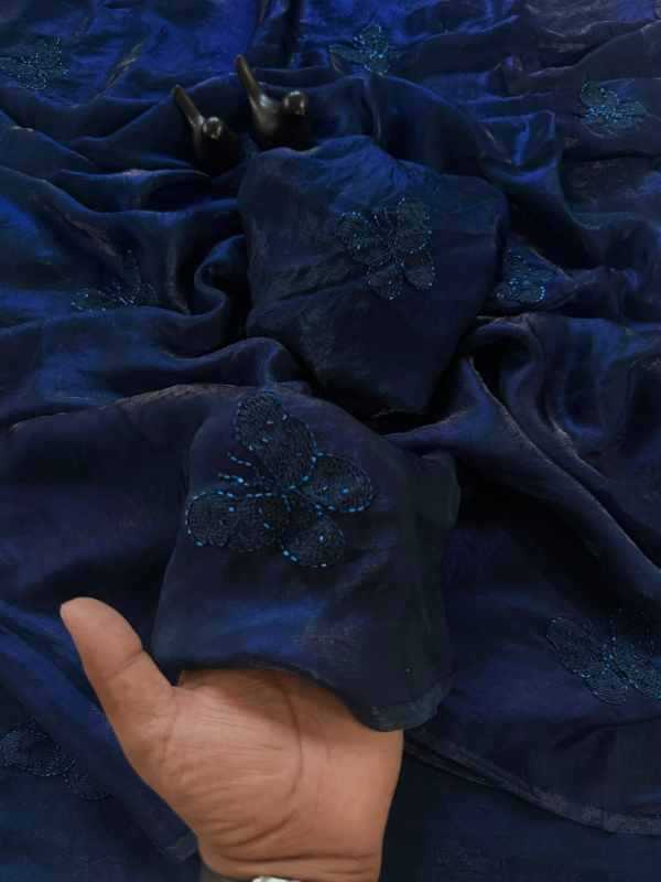 Butterfly Satin Designer Saree