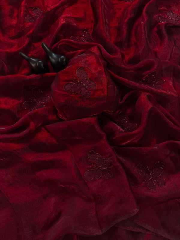 Butterfly Satin Designer Saree