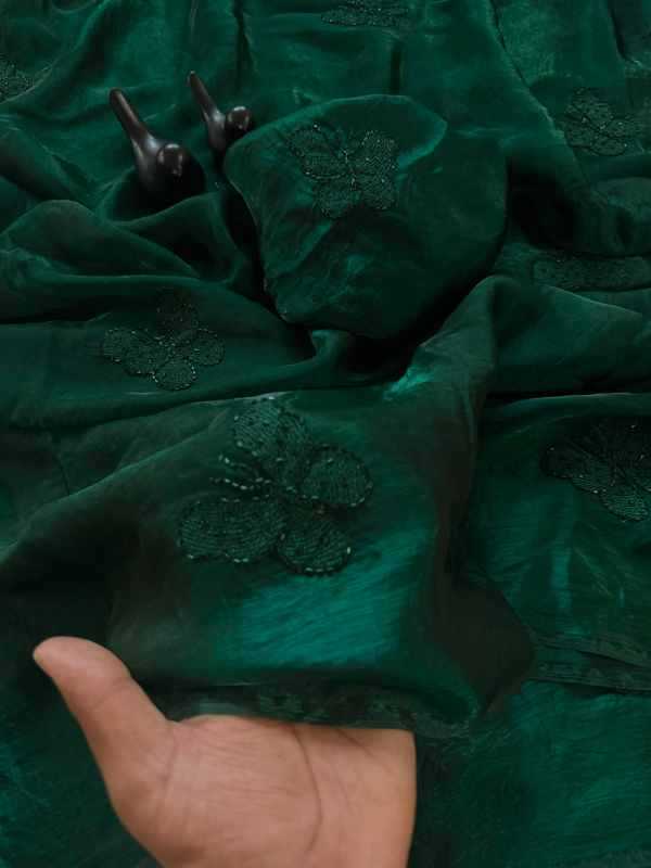 Butterfly Satin Designer Saree