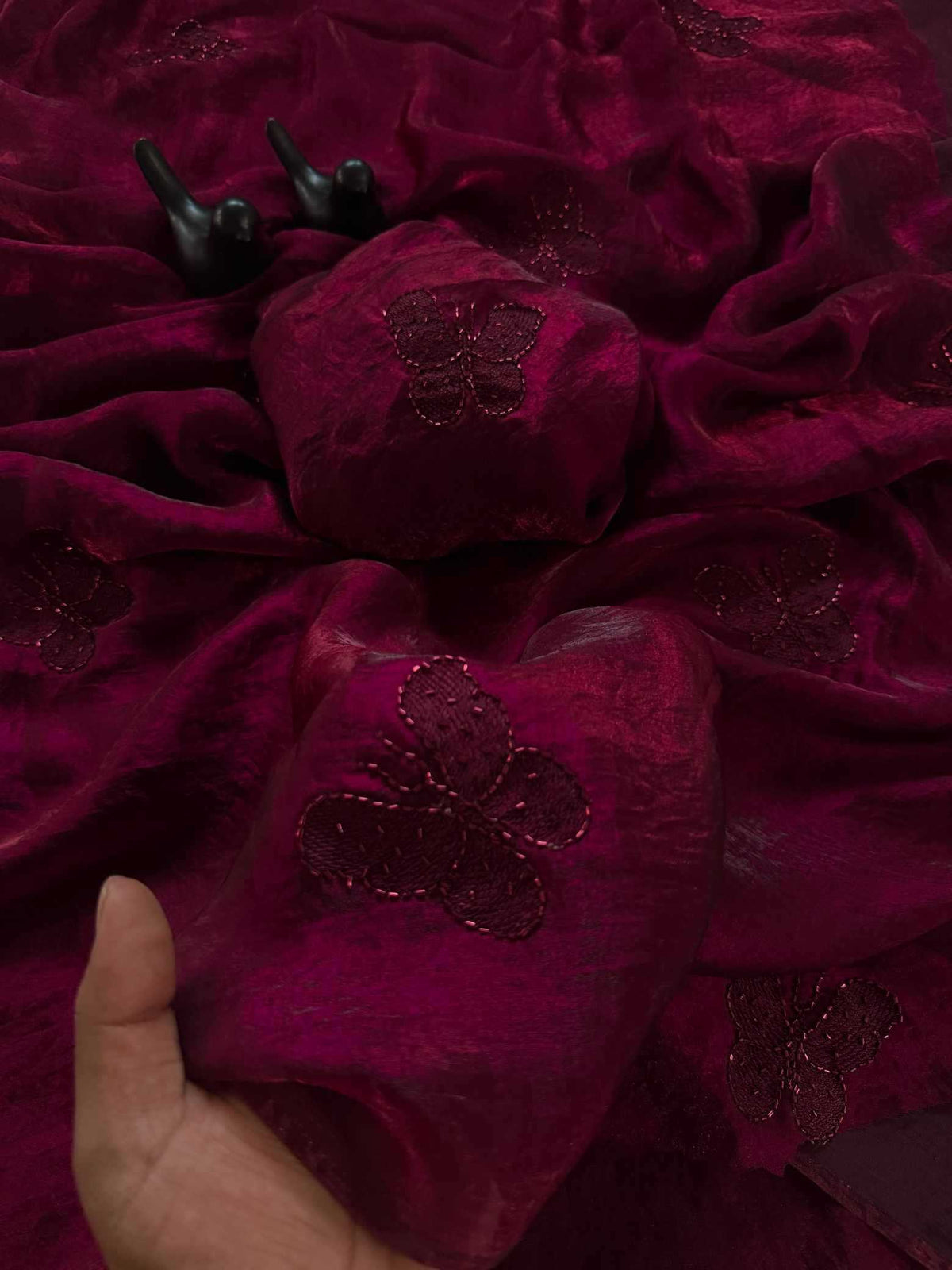 Butterfly Satin Designer Saree