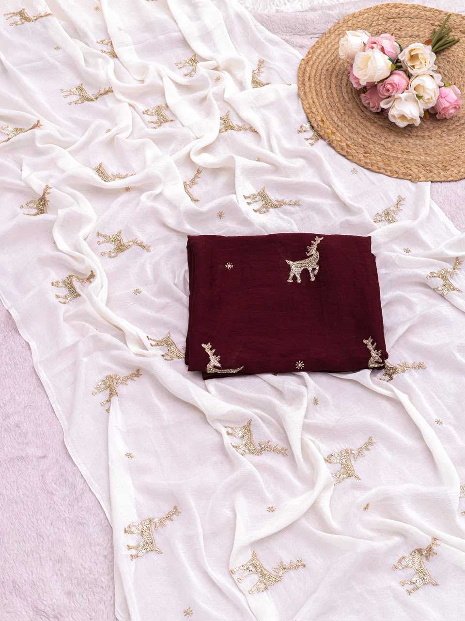 Duct Rangoli Silk Designer Saree