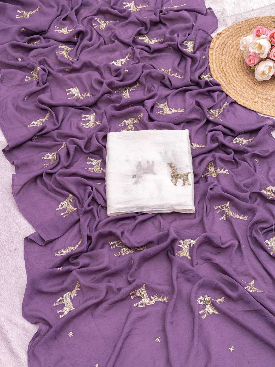 Duct Rangoli Silk Designer Saree