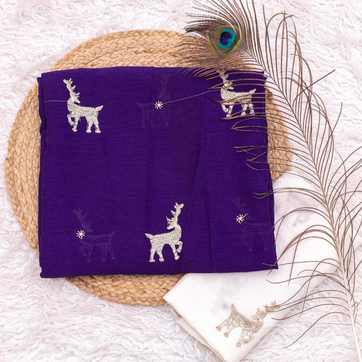 Duct Rangoli Silk Designer Saree