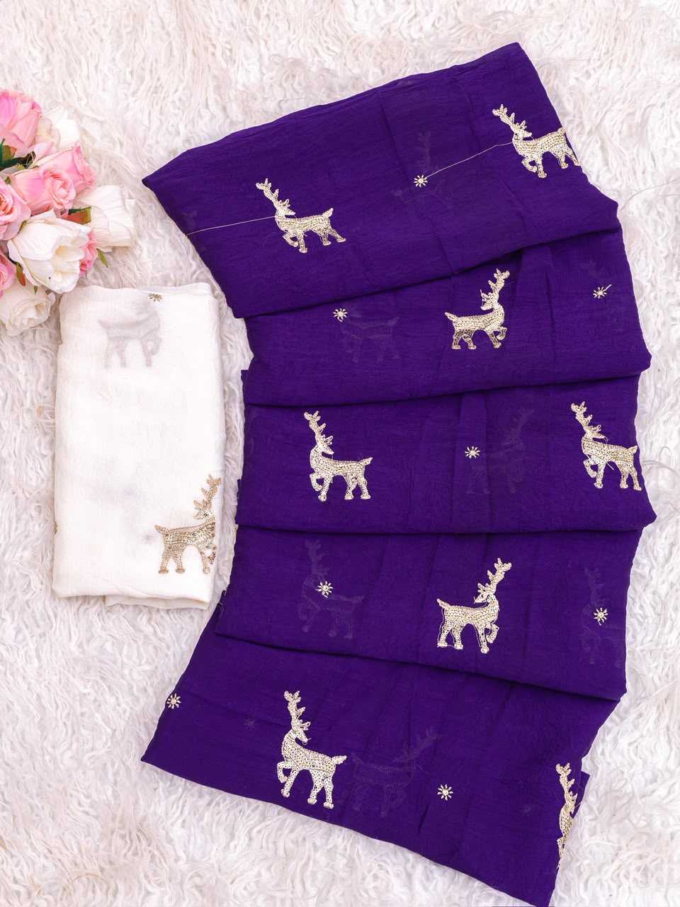 Duct Rangoli Silk Designer Saree