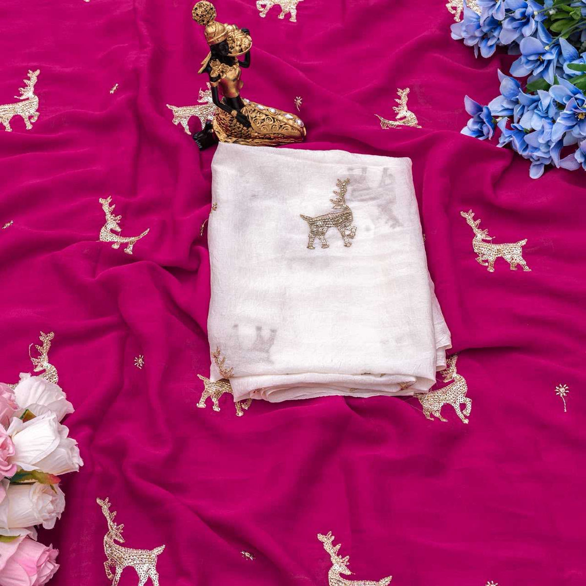 Duct Rangoli Silk Designer Saree