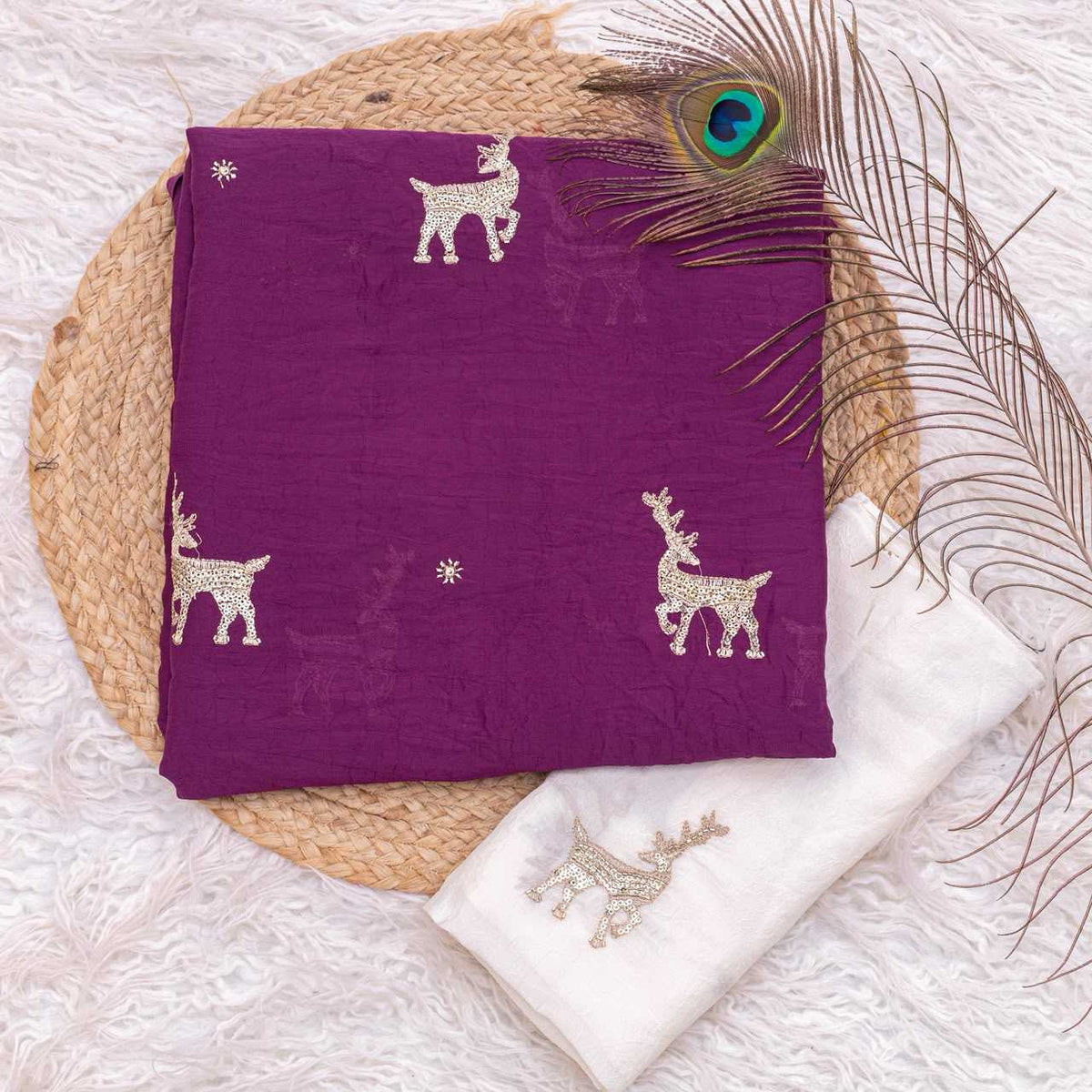 Duct Rangoli Silk Designer Saree