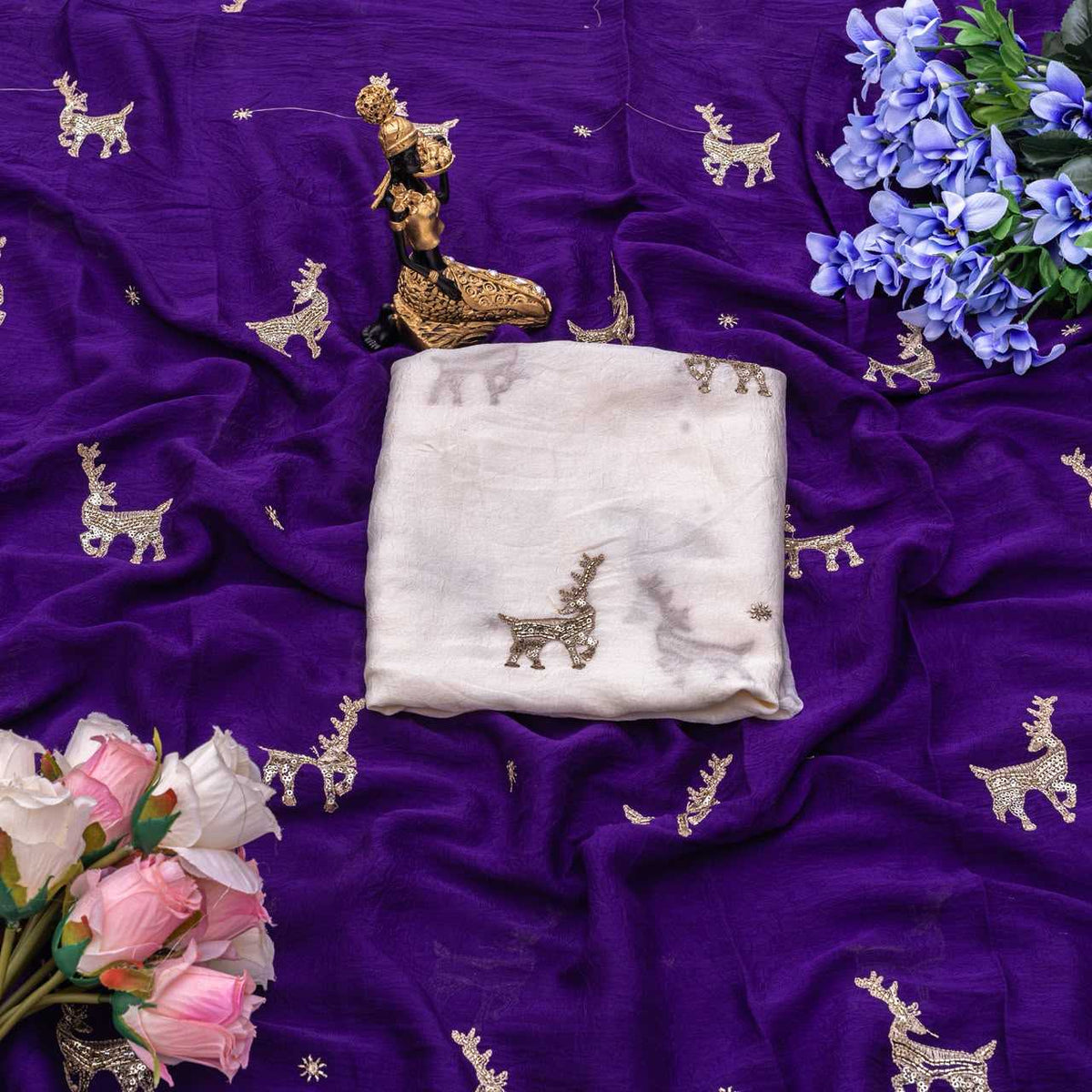 Duct Rangoli Silk Designer Saree