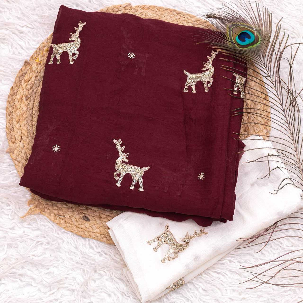 Duct Rangoli Silk Designer Saree