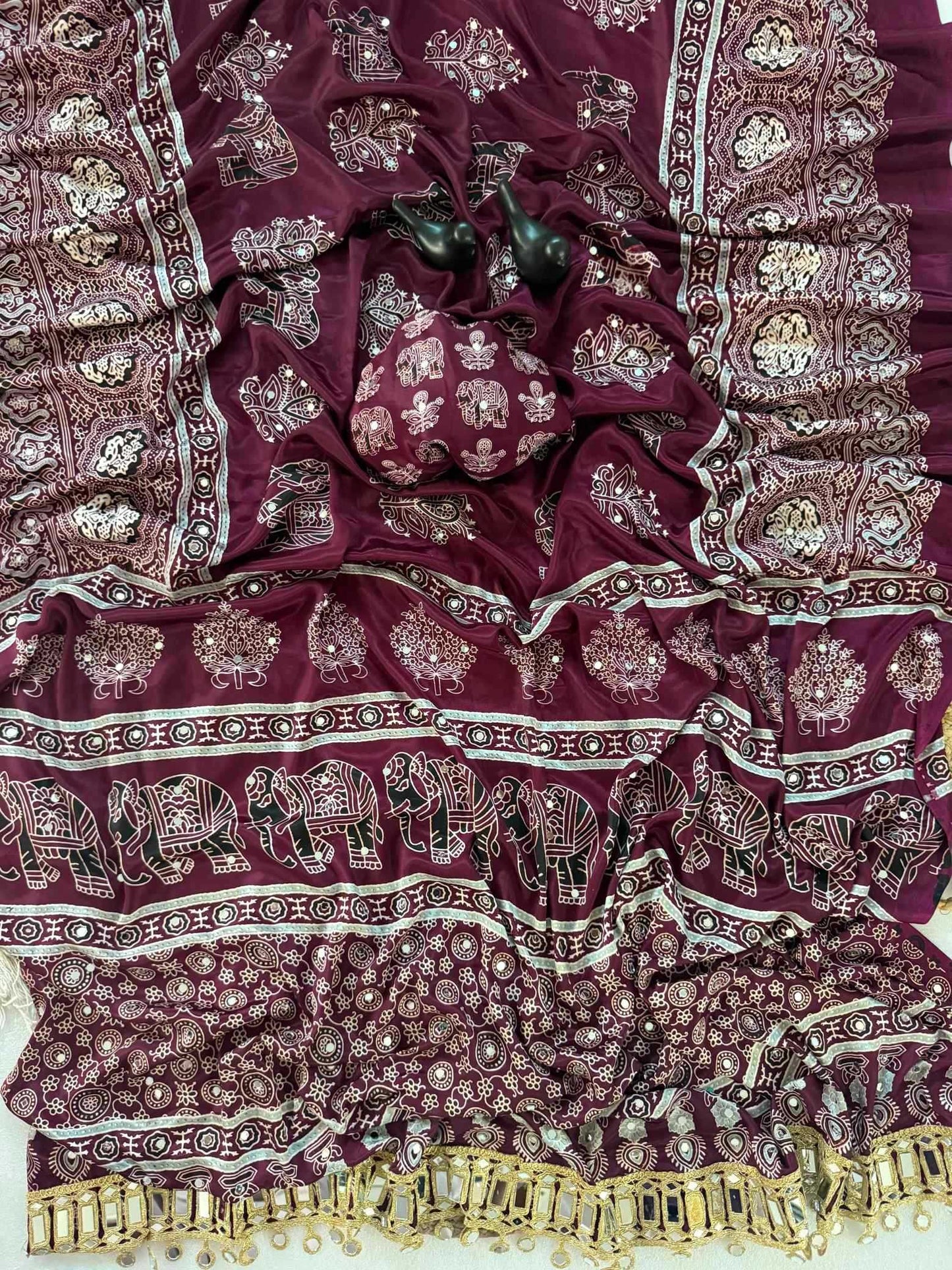 Satin Silk Printed Saree