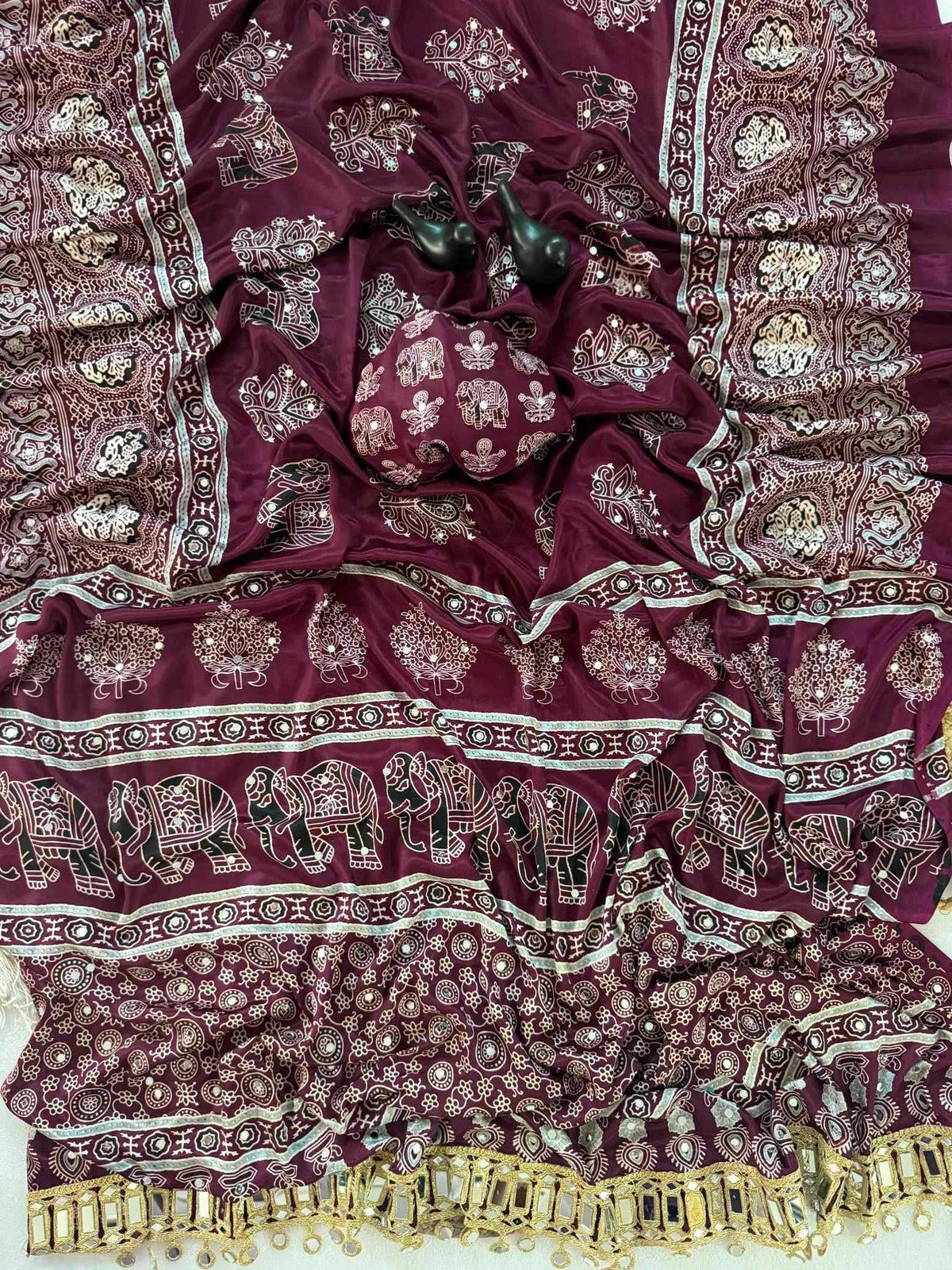 Satin Silk Printed Saree