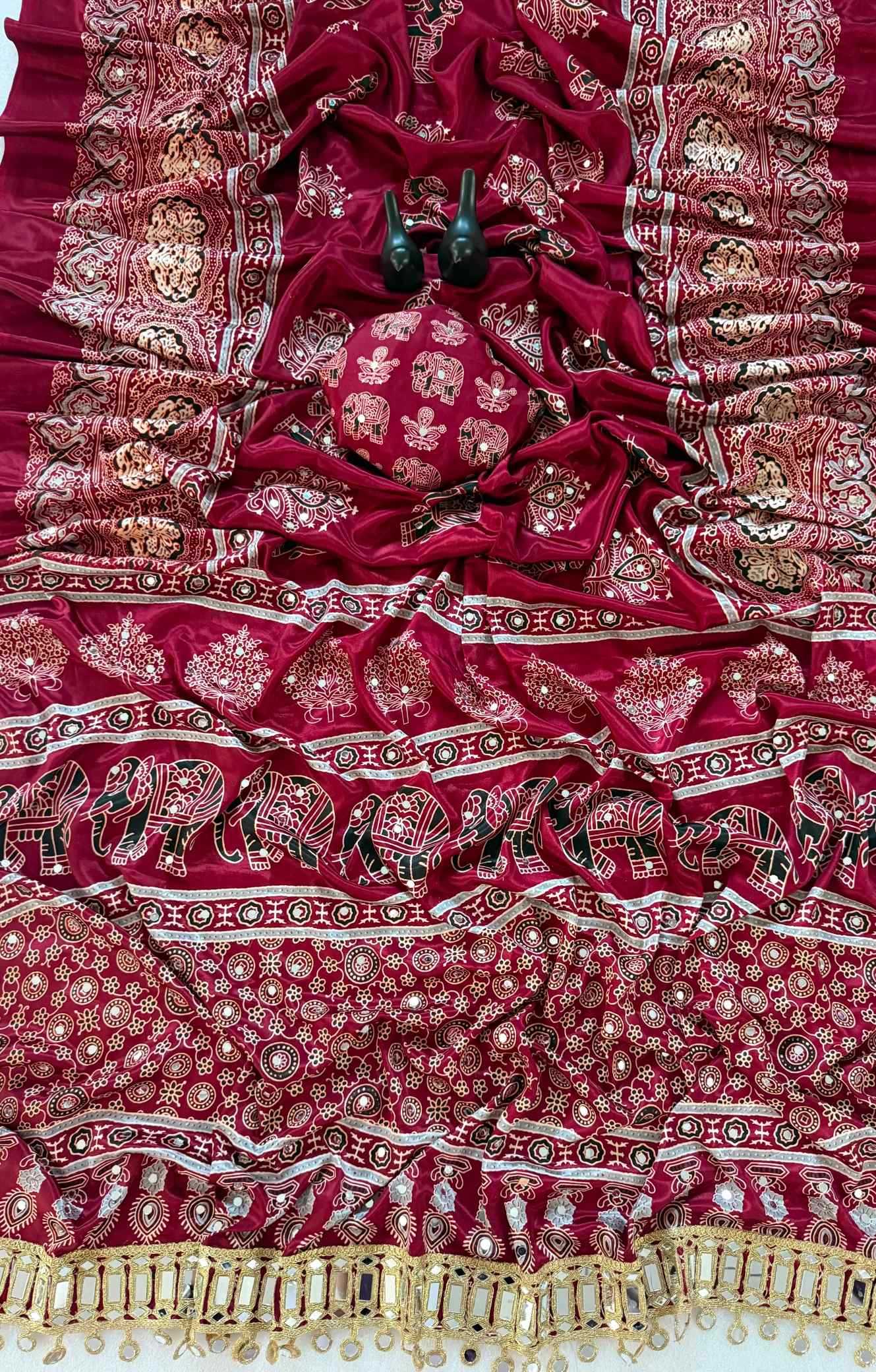 Satin Silk Printed Saree