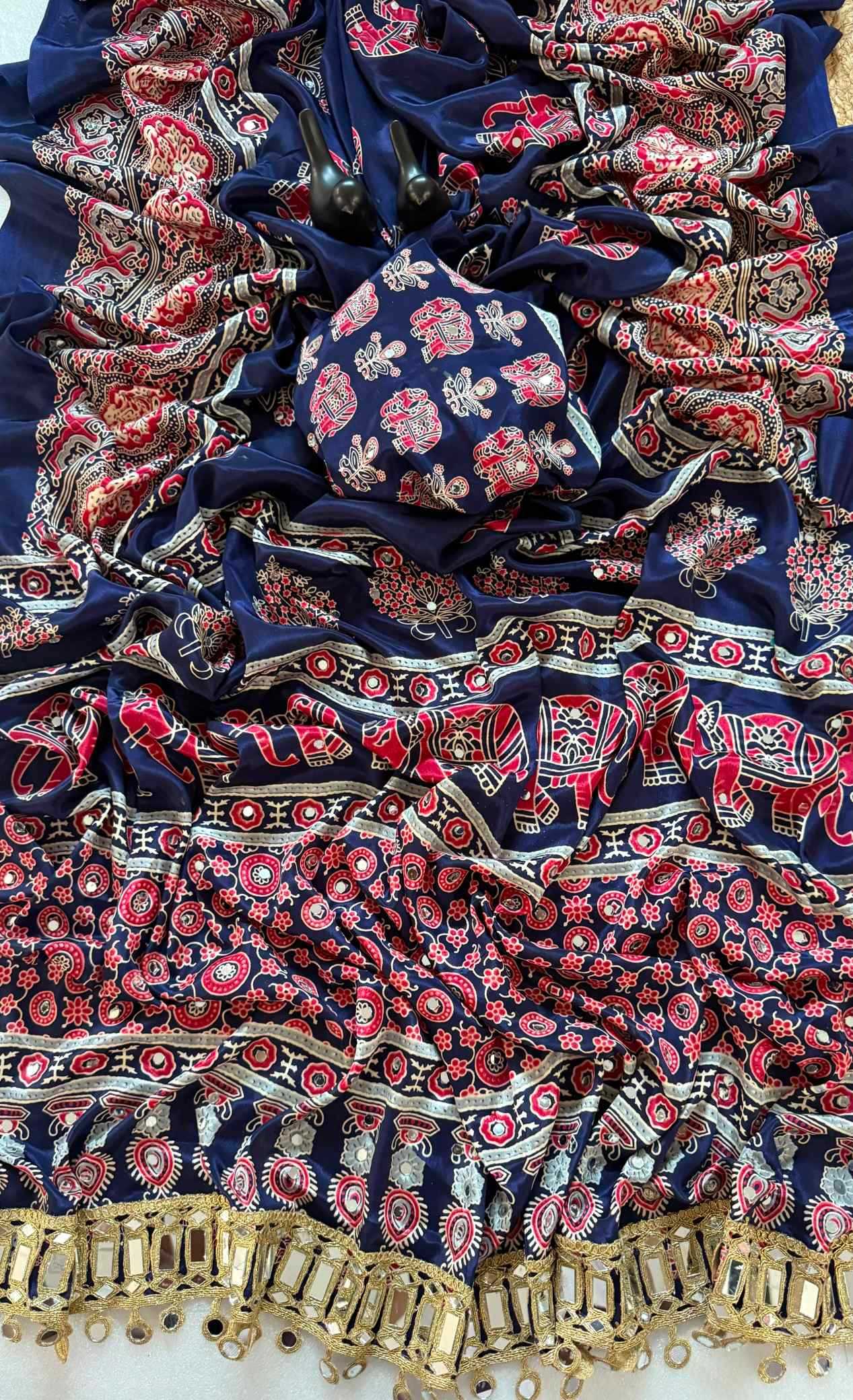 Satin Silk Printed Saree