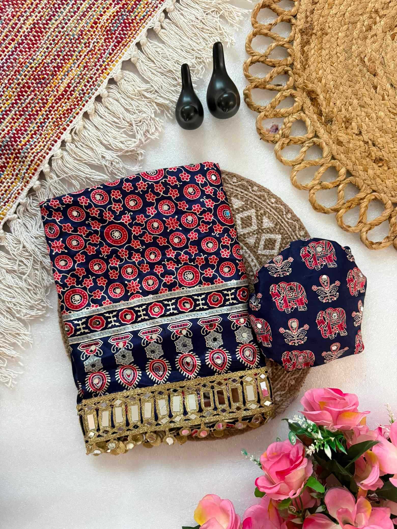 Satin Silk Printed Saree