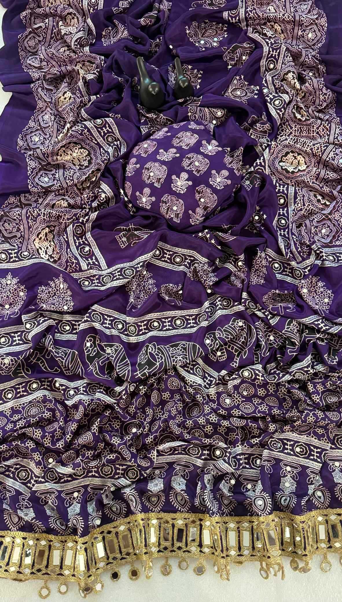 Satin Silk Printed Saree