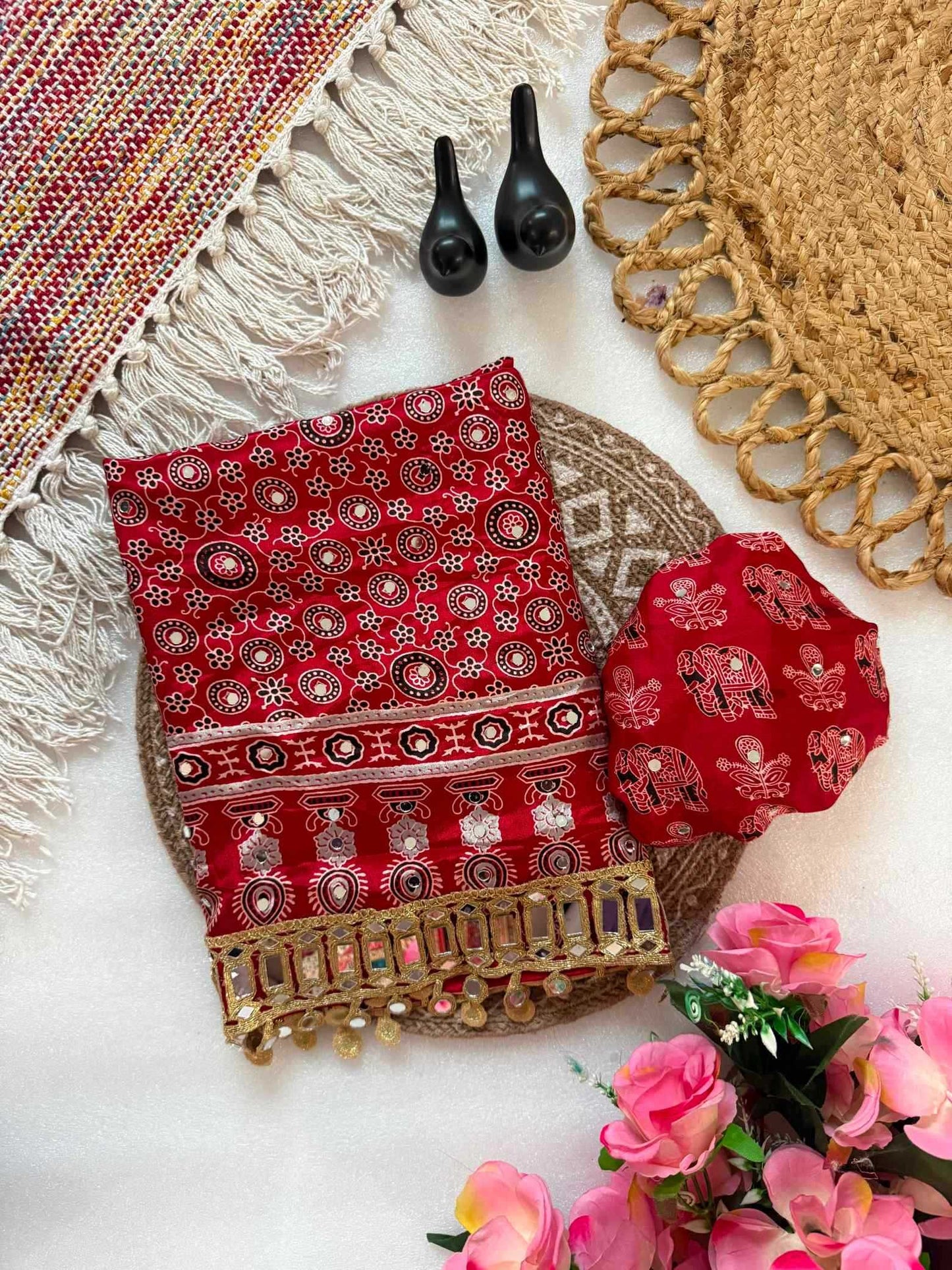 Satin Silk Printed Saree