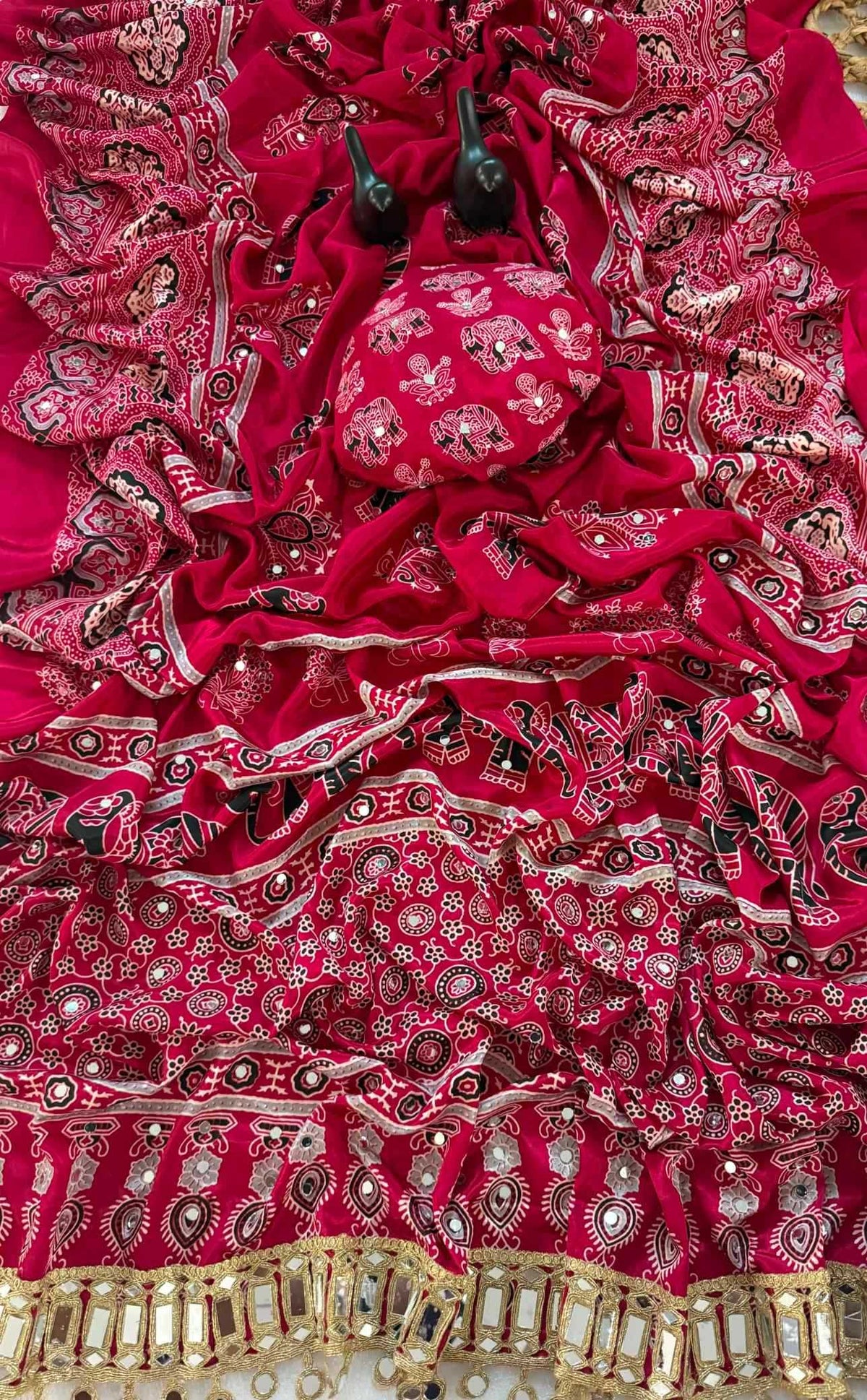 Satin Silk Printed Saree
