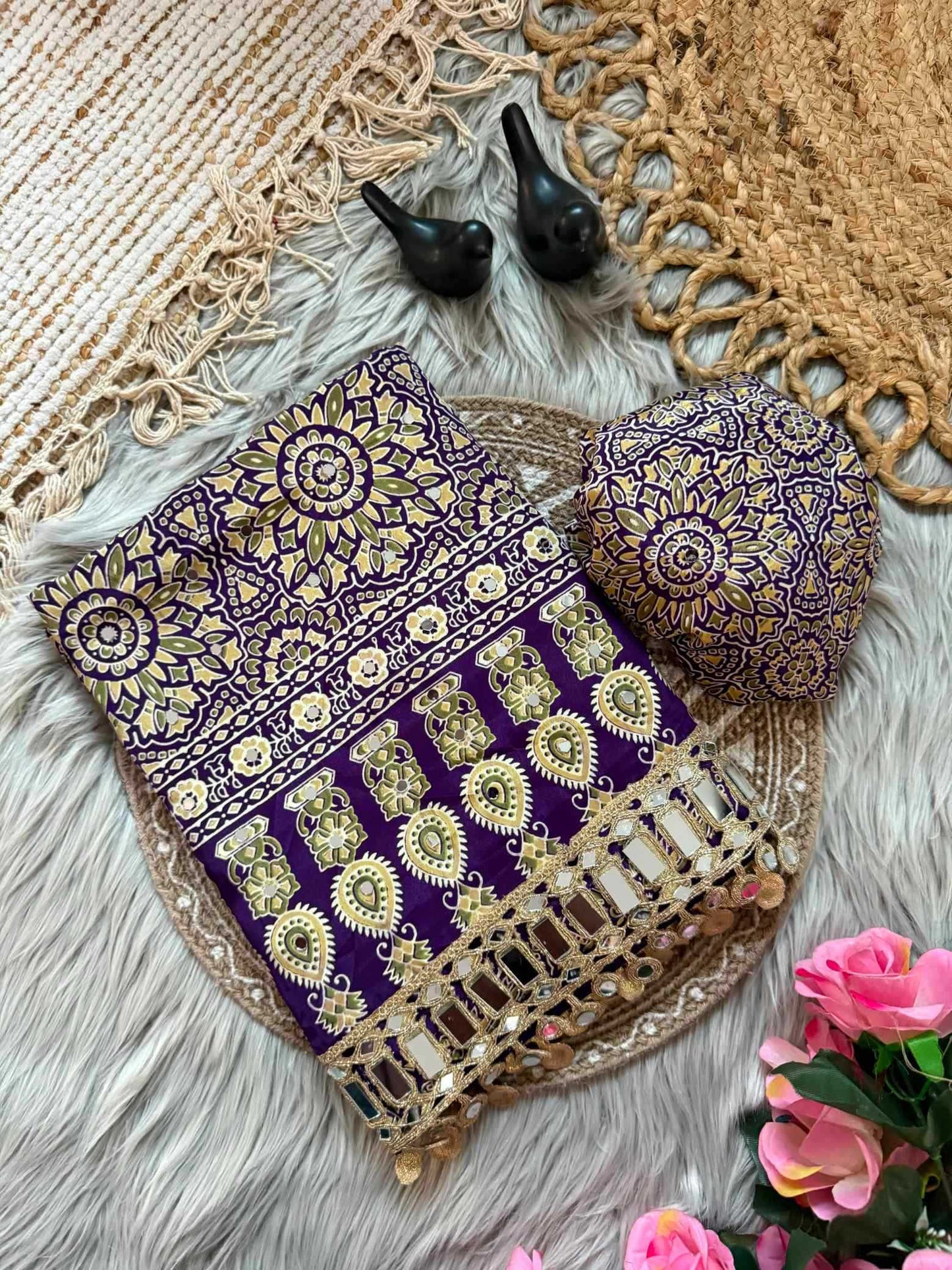 Satin Silk Printed Saree