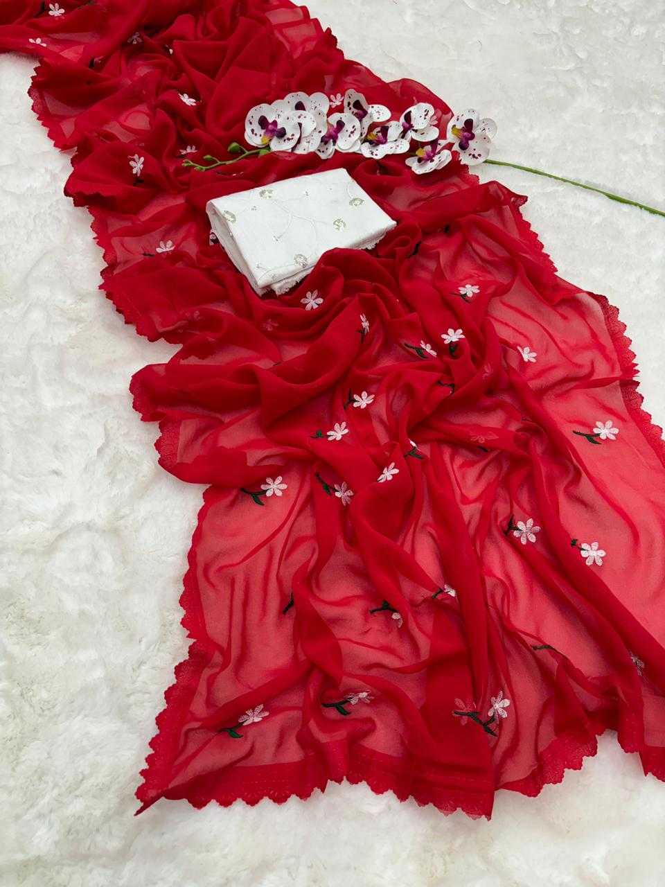 Flower Plus Georgette Designer Saree