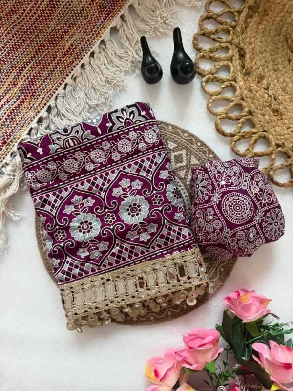 HIT Satin Printed Saree