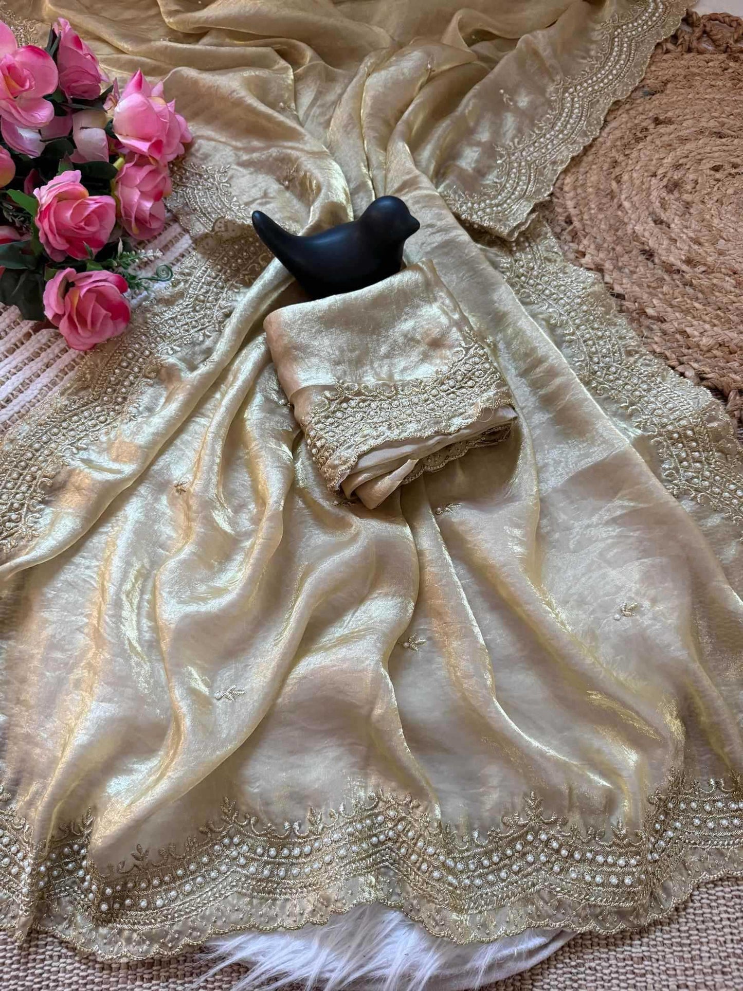 Satin Designer Saree