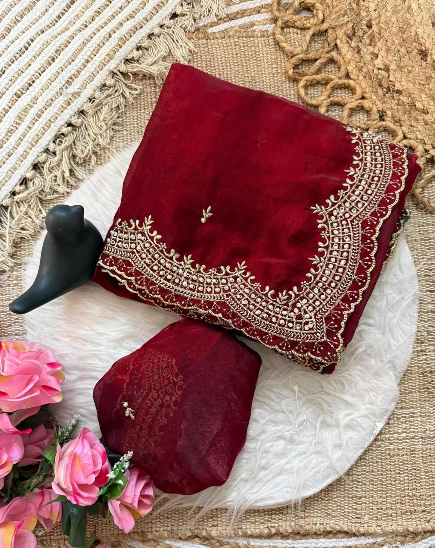 Satin Designer Saree