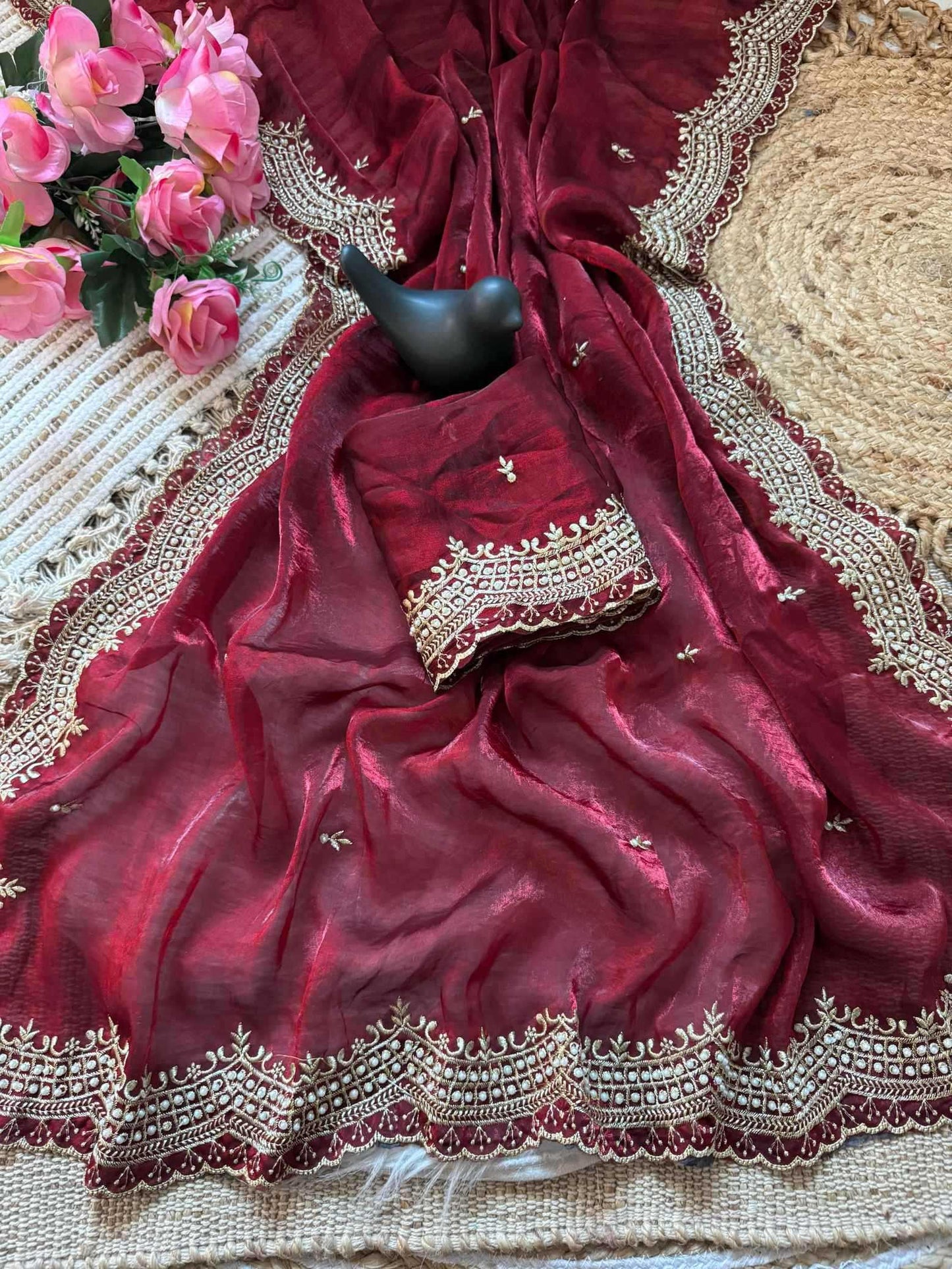 Satin Designer Saree