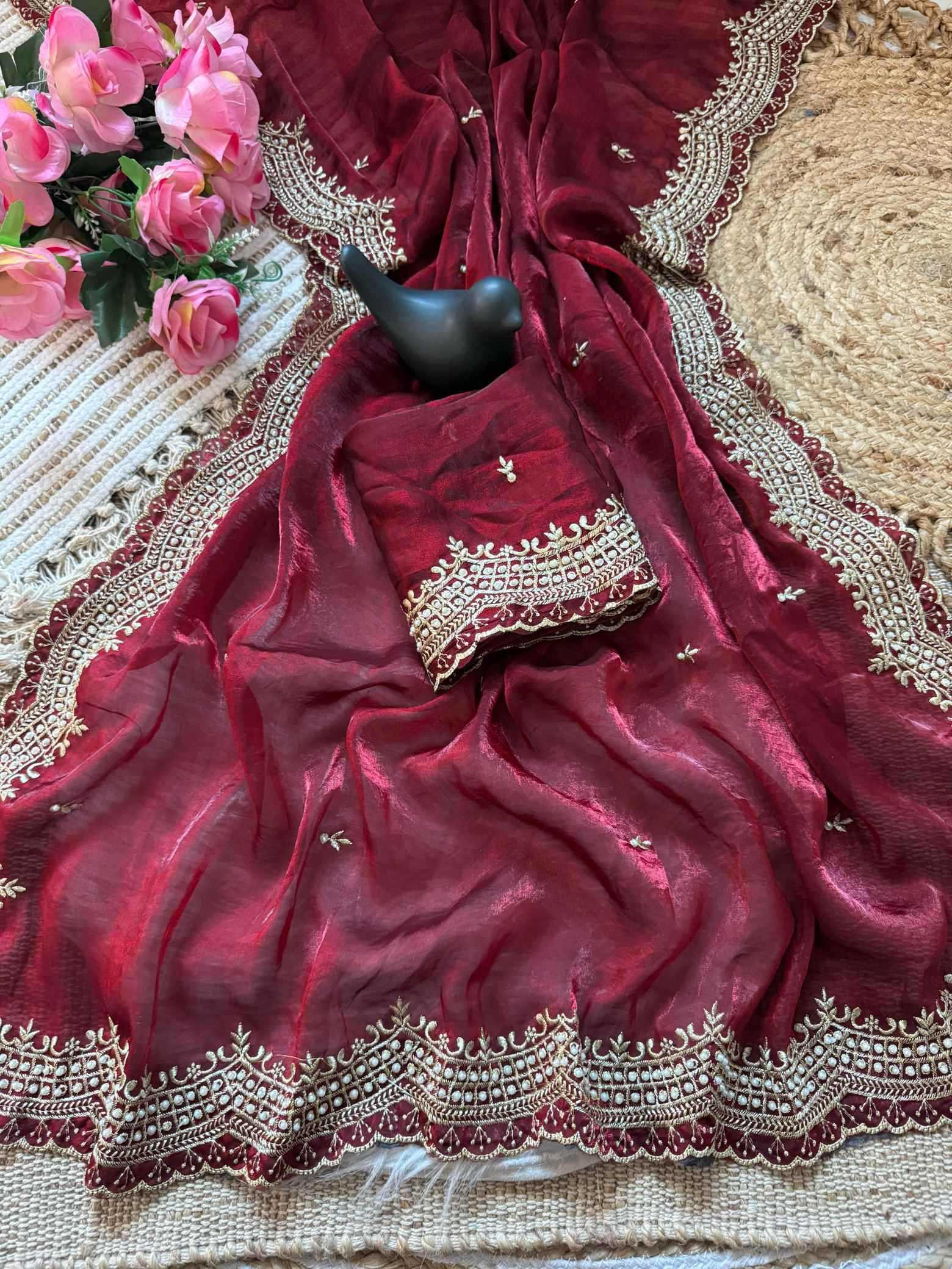 Satin Designer Saree