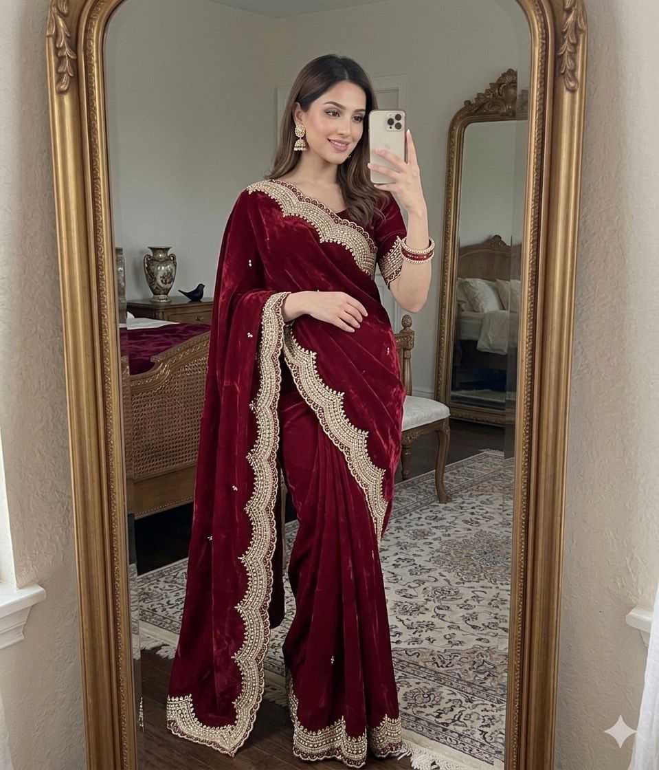 Satin Designer Saree