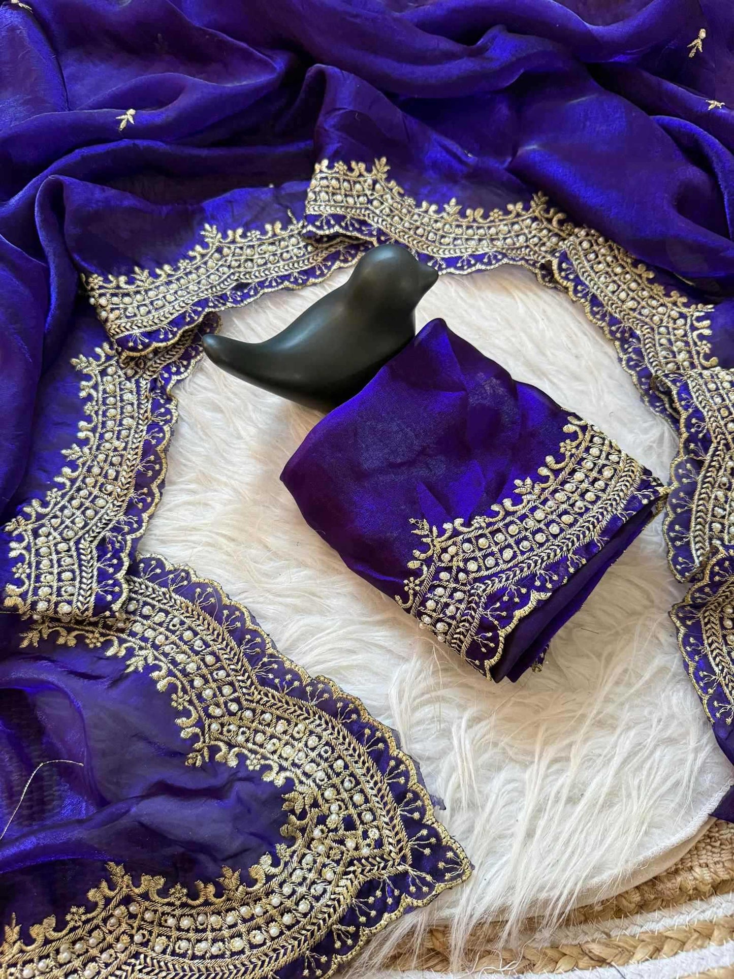 Satin Designer Saree