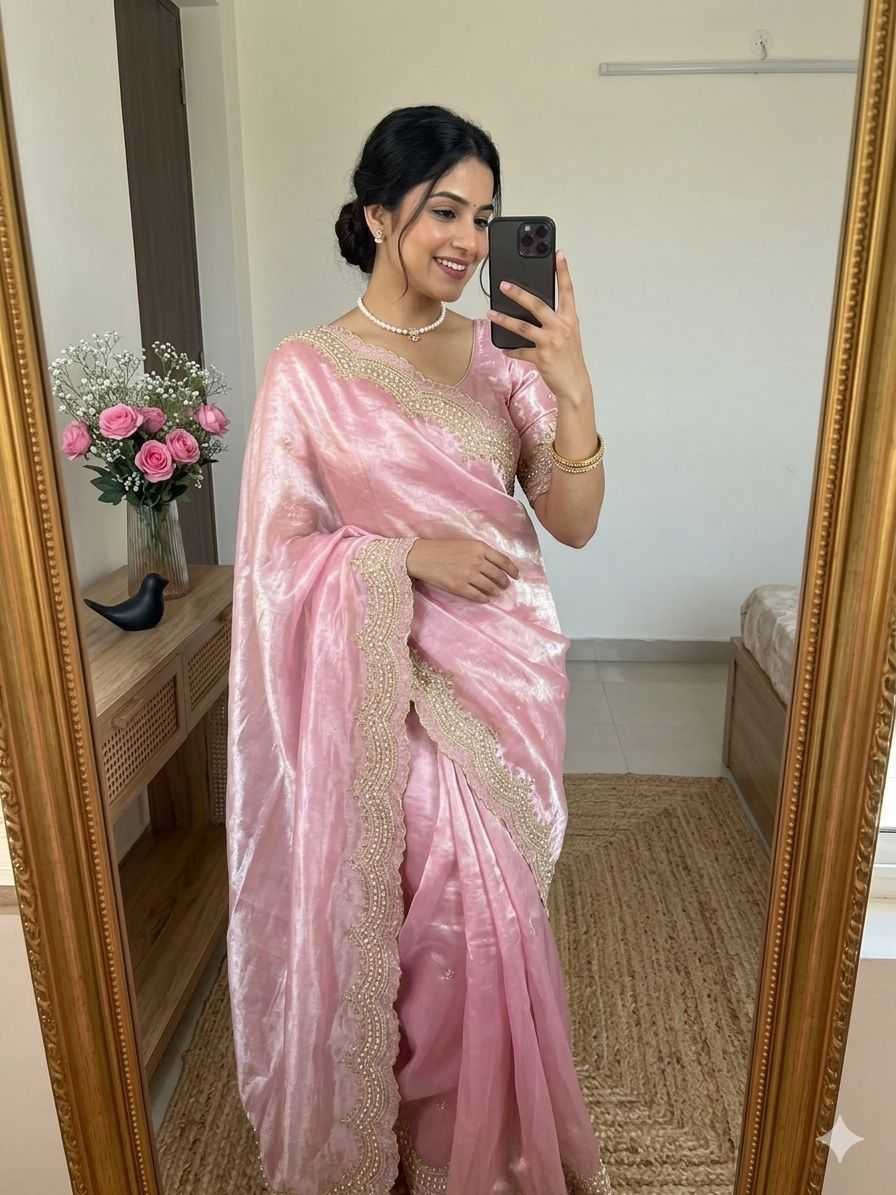 Satin Designer Saree