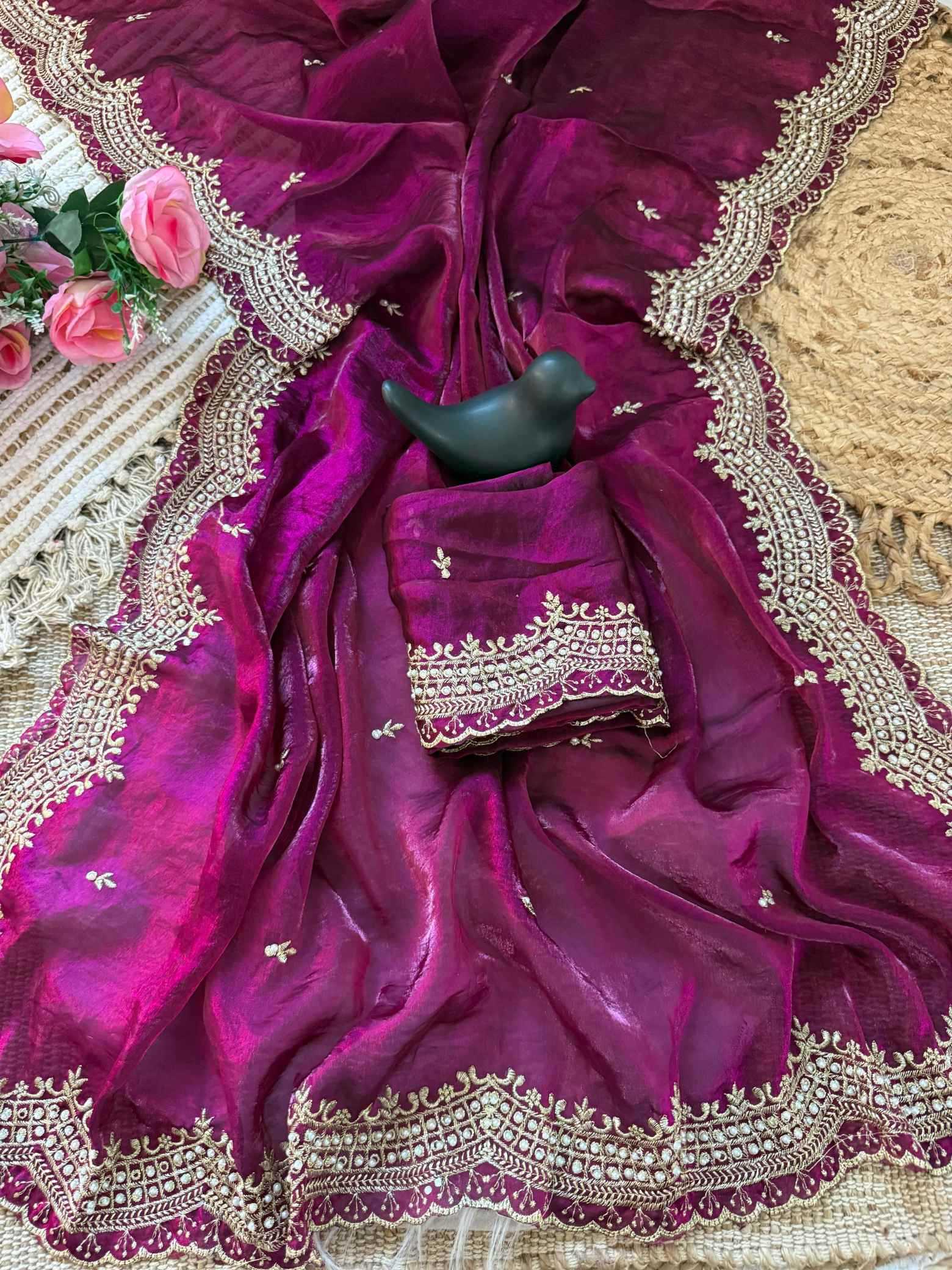 Satin Designer Saree