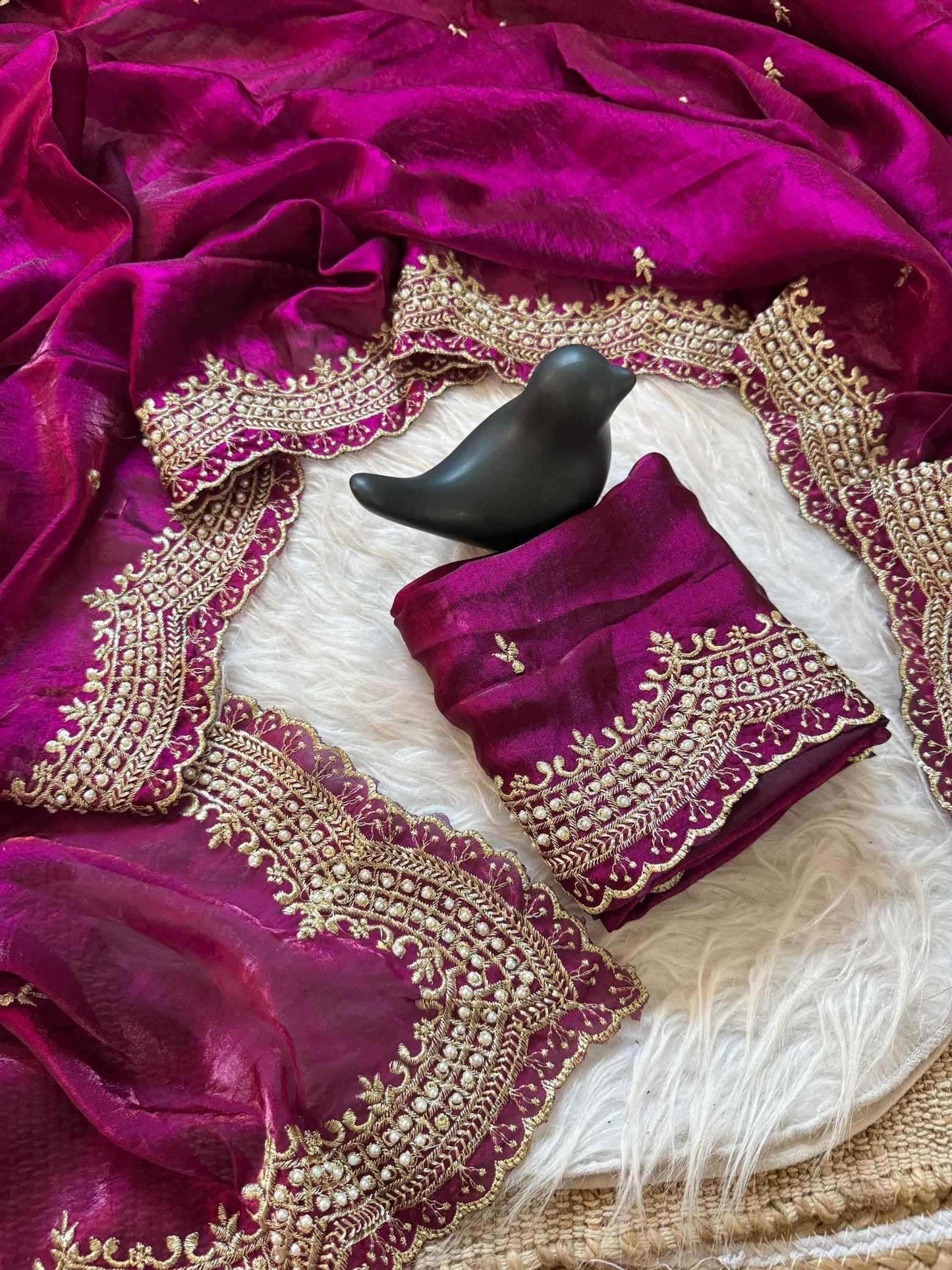 Satin Designer Saree