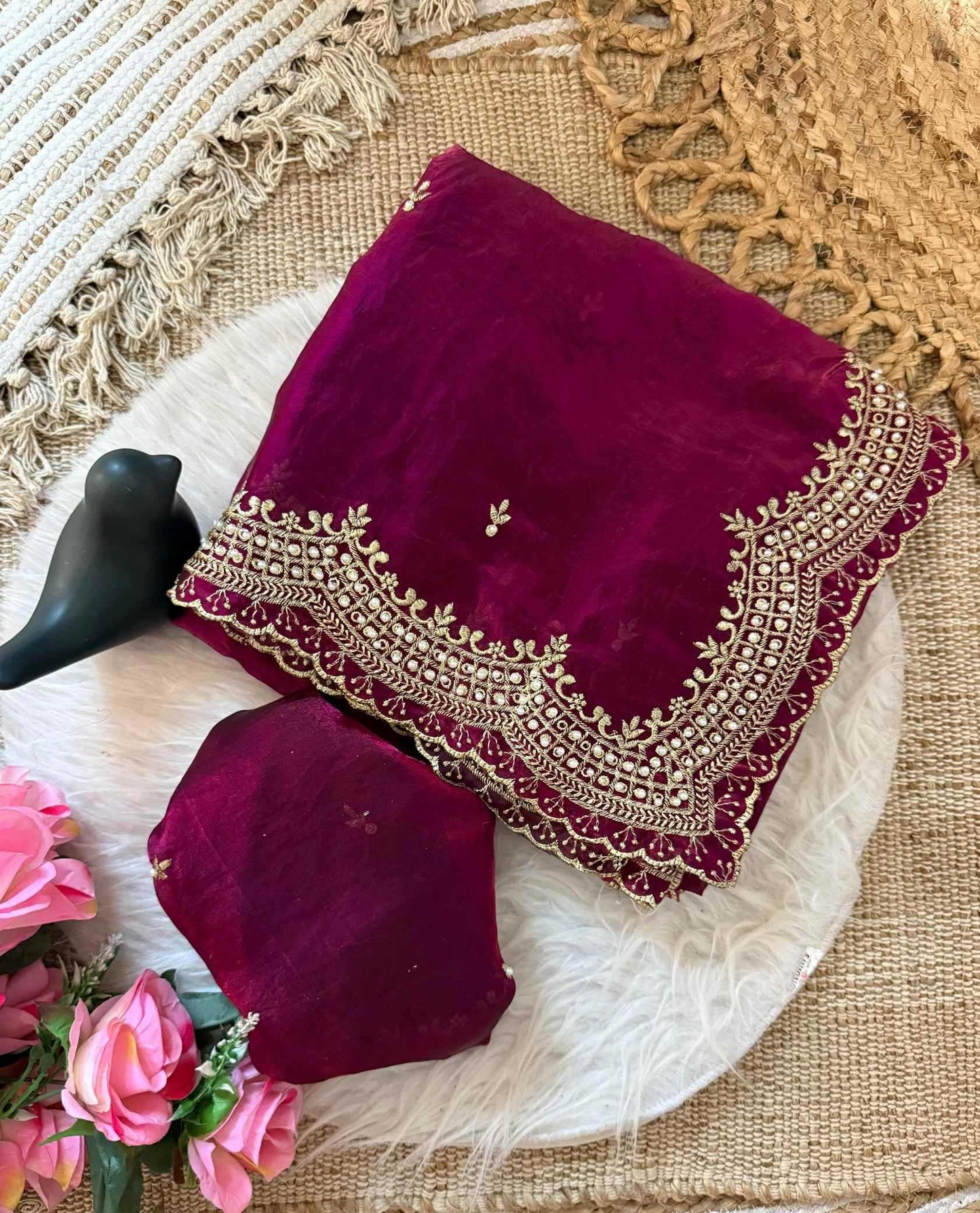 Satin Designer Saree
