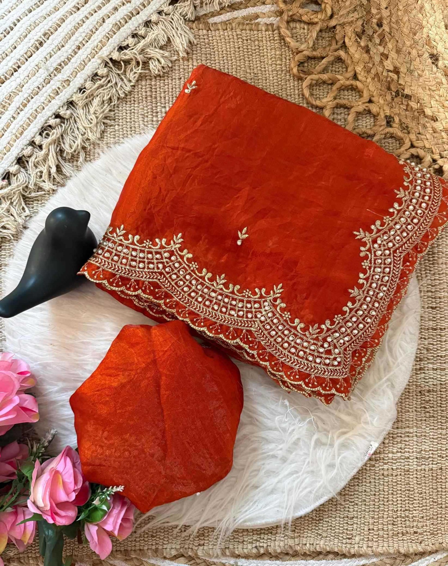 Satin Designer Saree