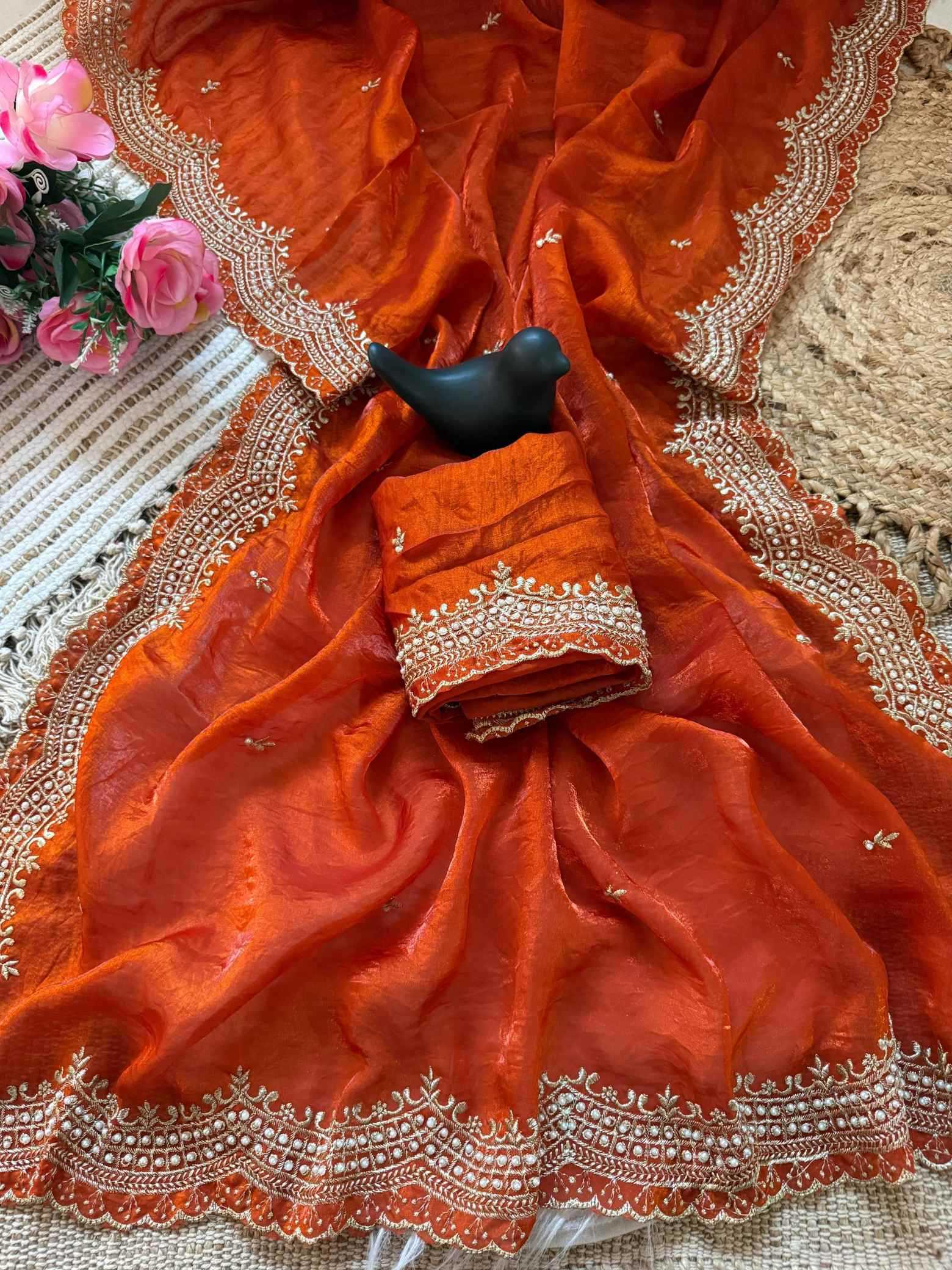 Satin Designer Saree