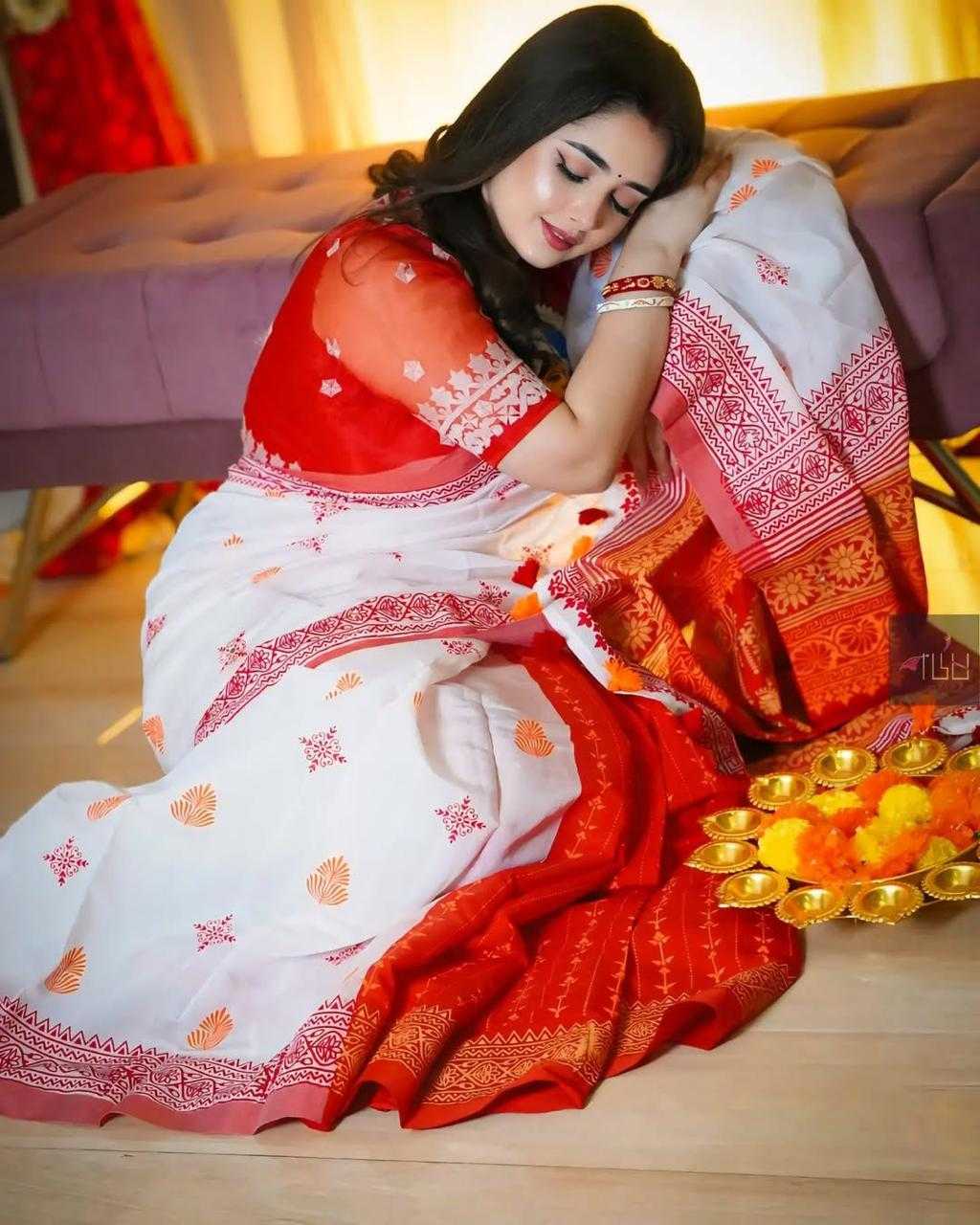 Linen Printed Saree
